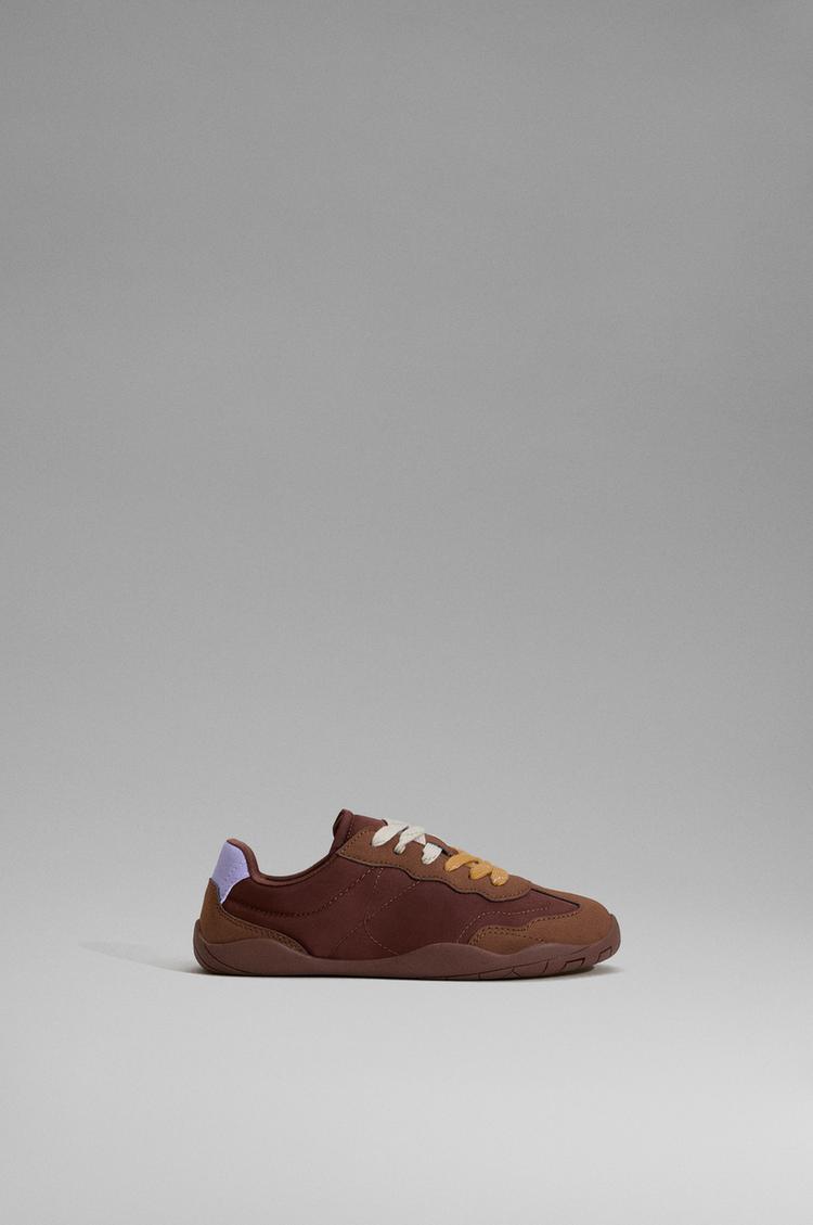 Combined barefoot sneakers — BROWN