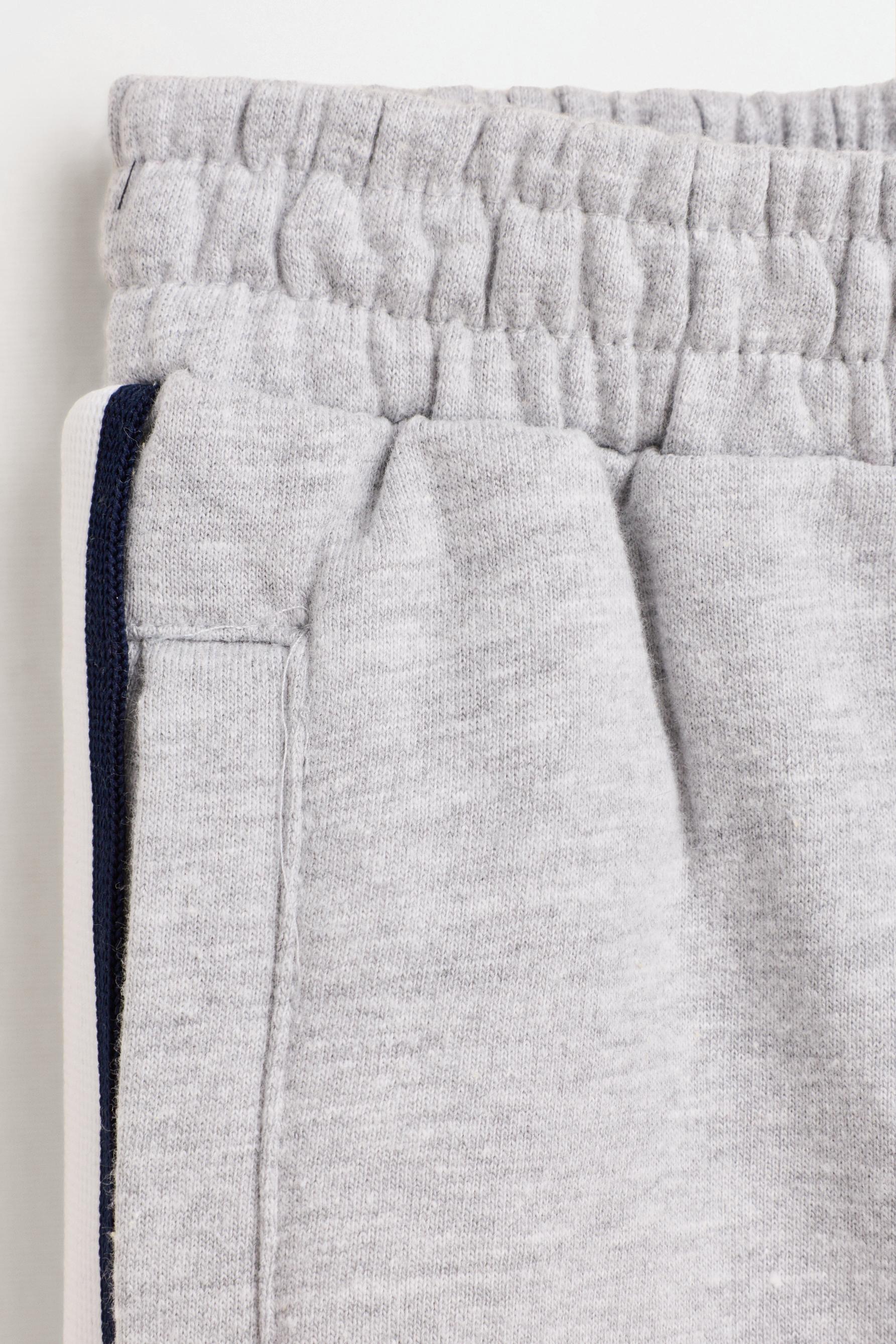 Striped plush trousers — GREY MARL