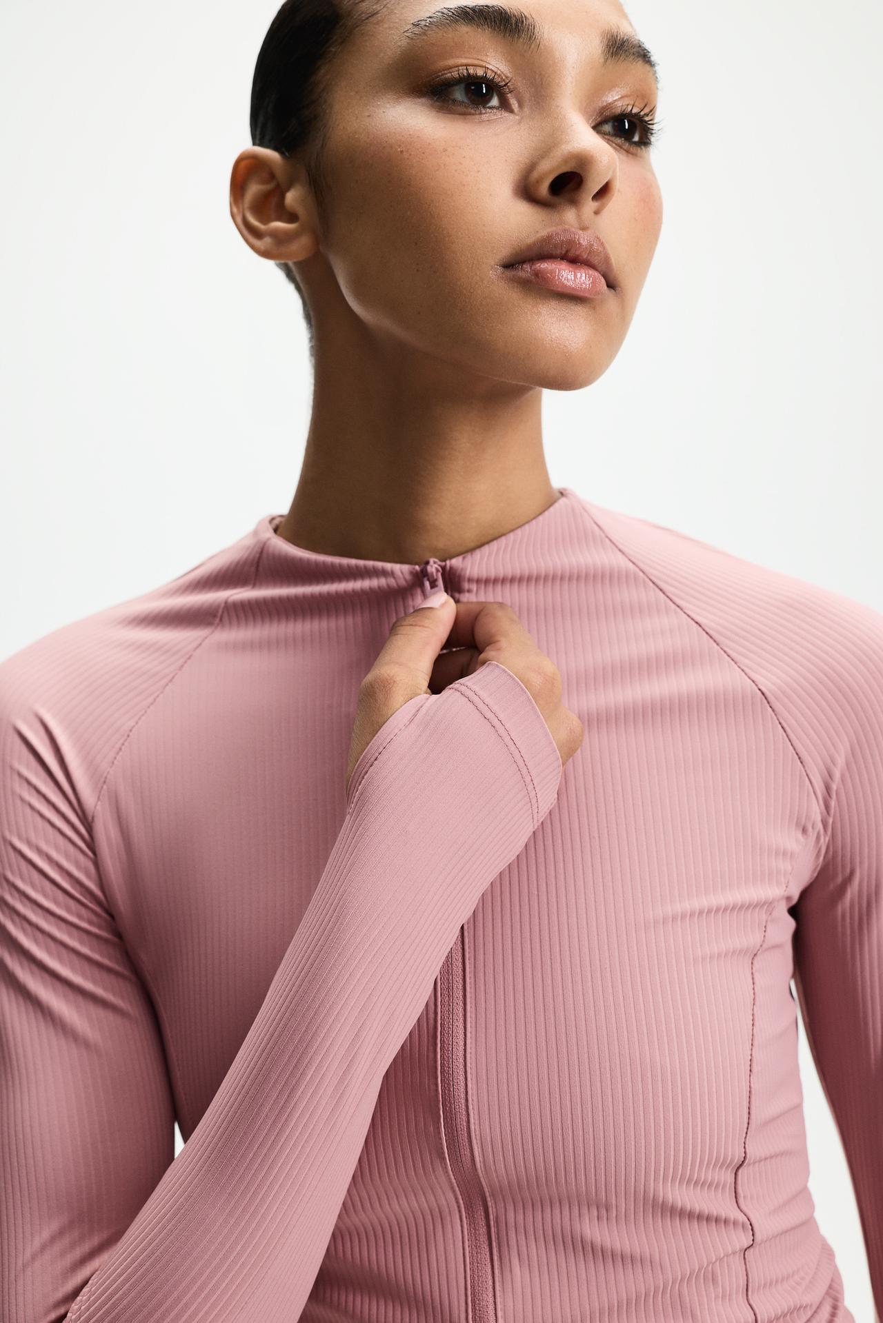Ribbed sports jacket — PINK