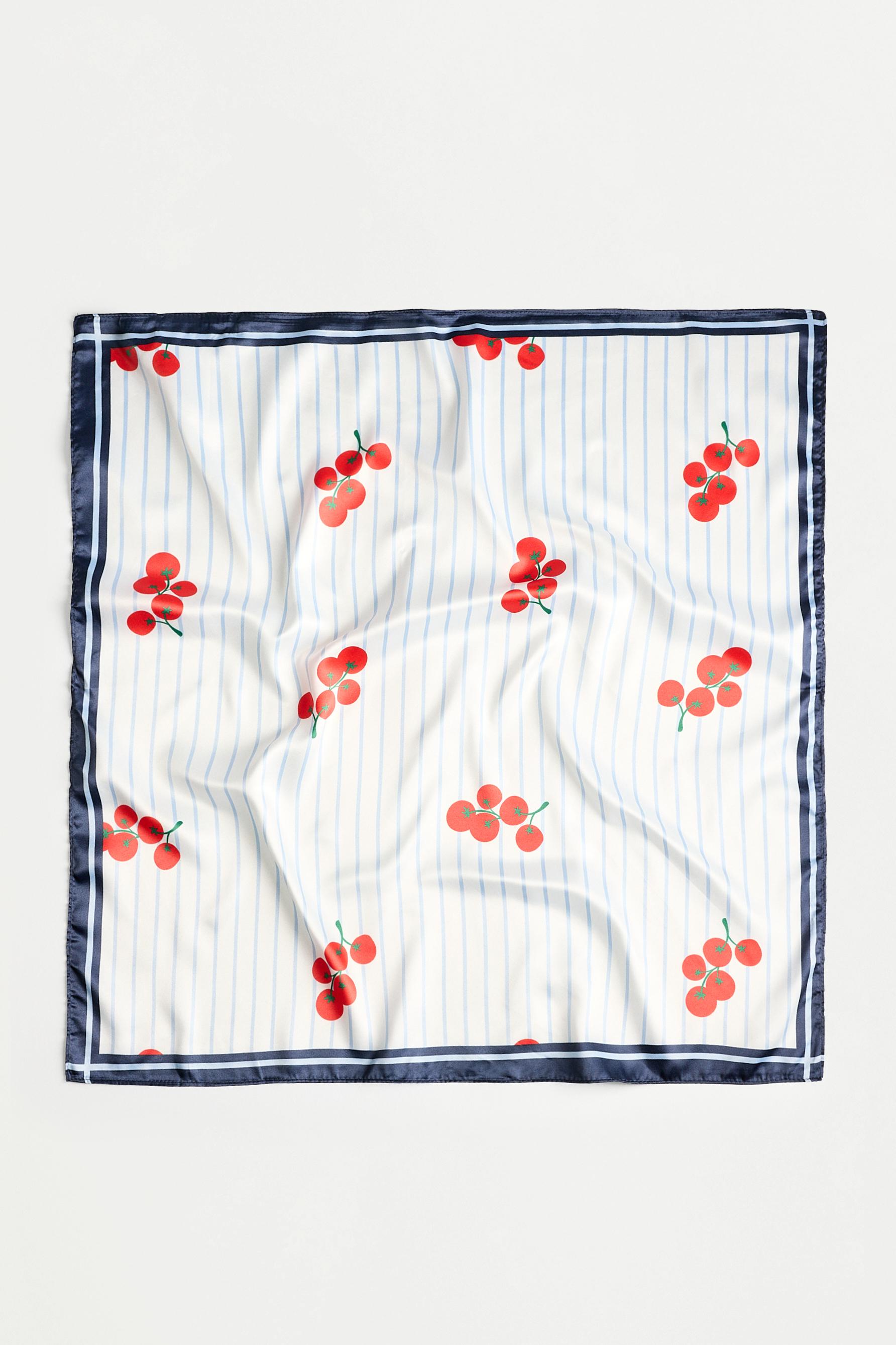 Sateen cherry scarf — VARIOUS