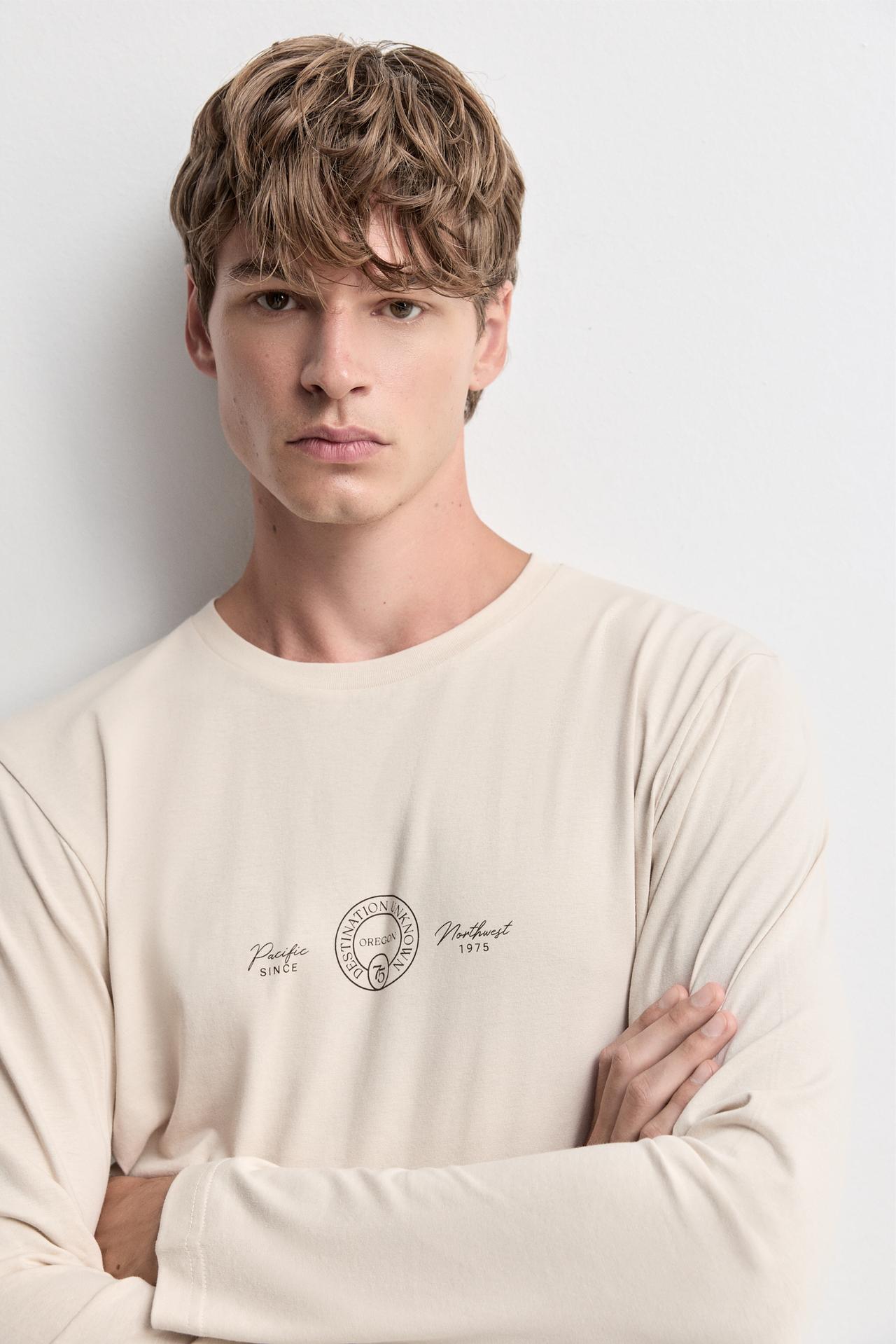 Long printed pajamas — SAND