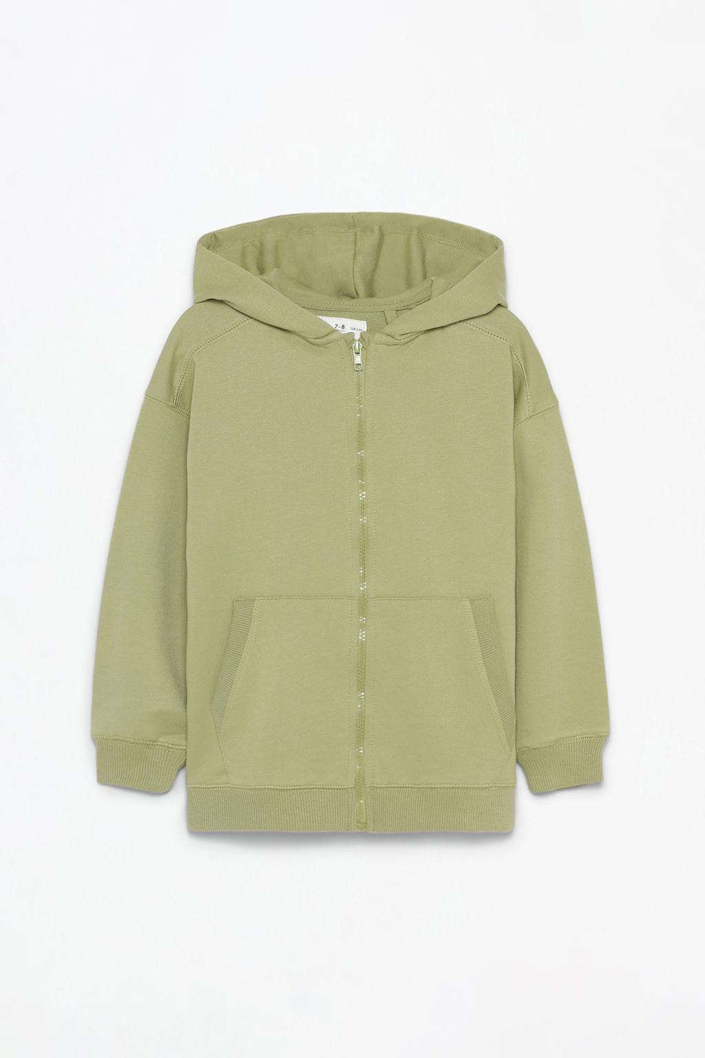 Hooded jacket with zip