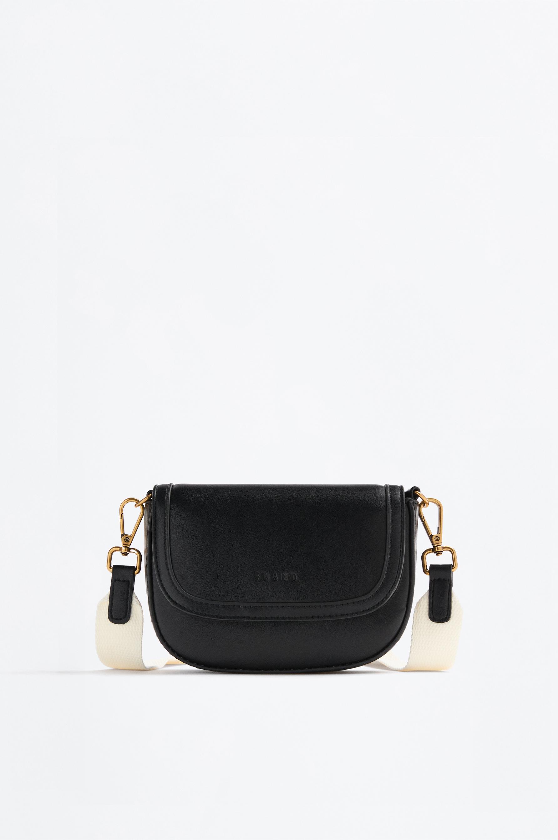 Flap crossbody bag — BLACK