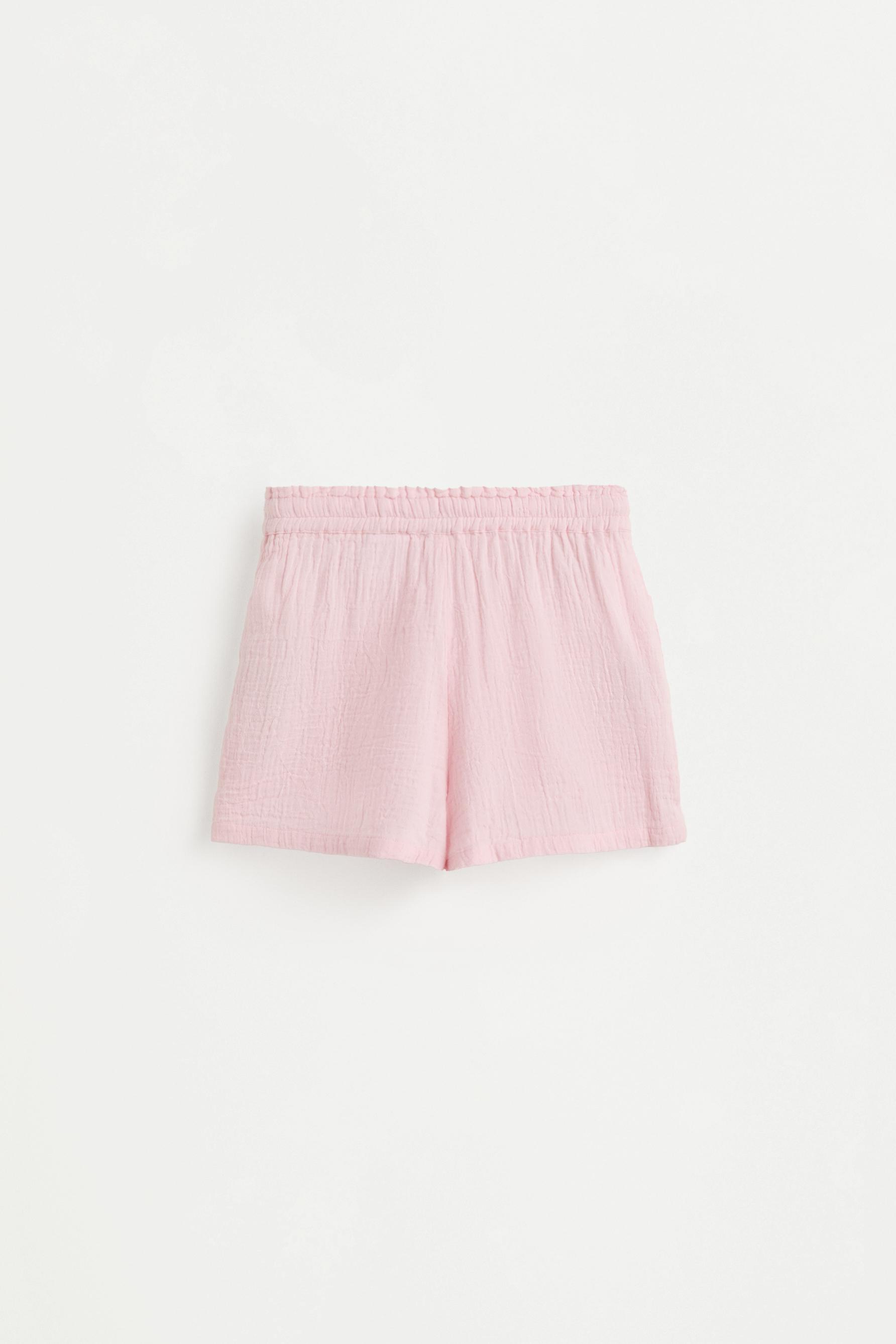 Double gauze shorts with pockets — PINK