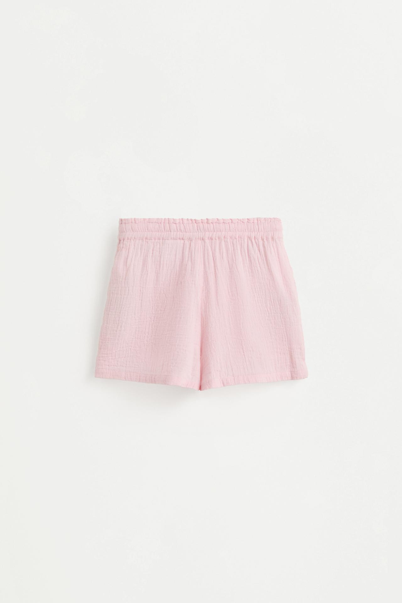 Double gauze shorts with pockets — PINK