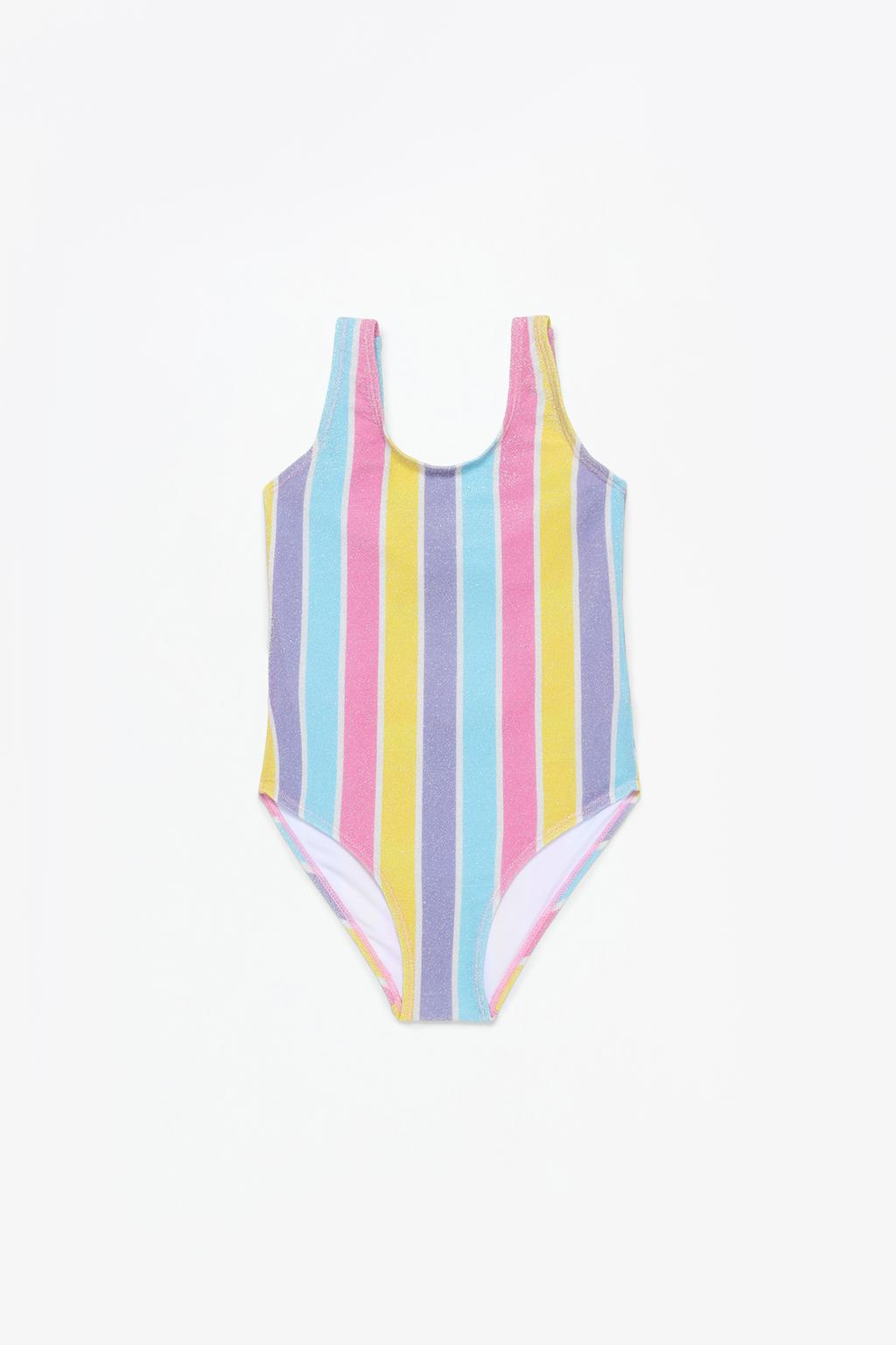 Glitter striped swimsuit