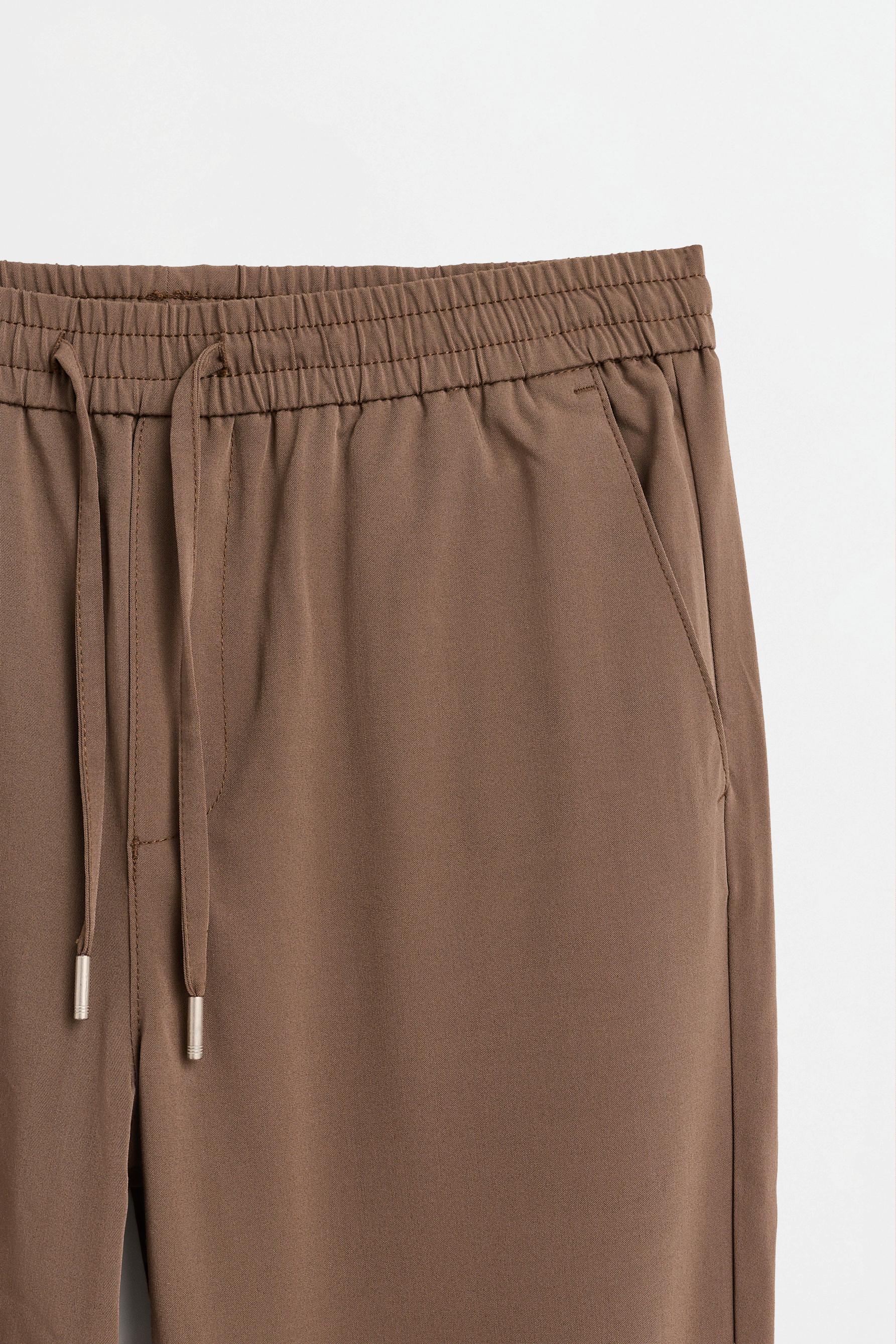 Tailored jogger trousers — BROWN