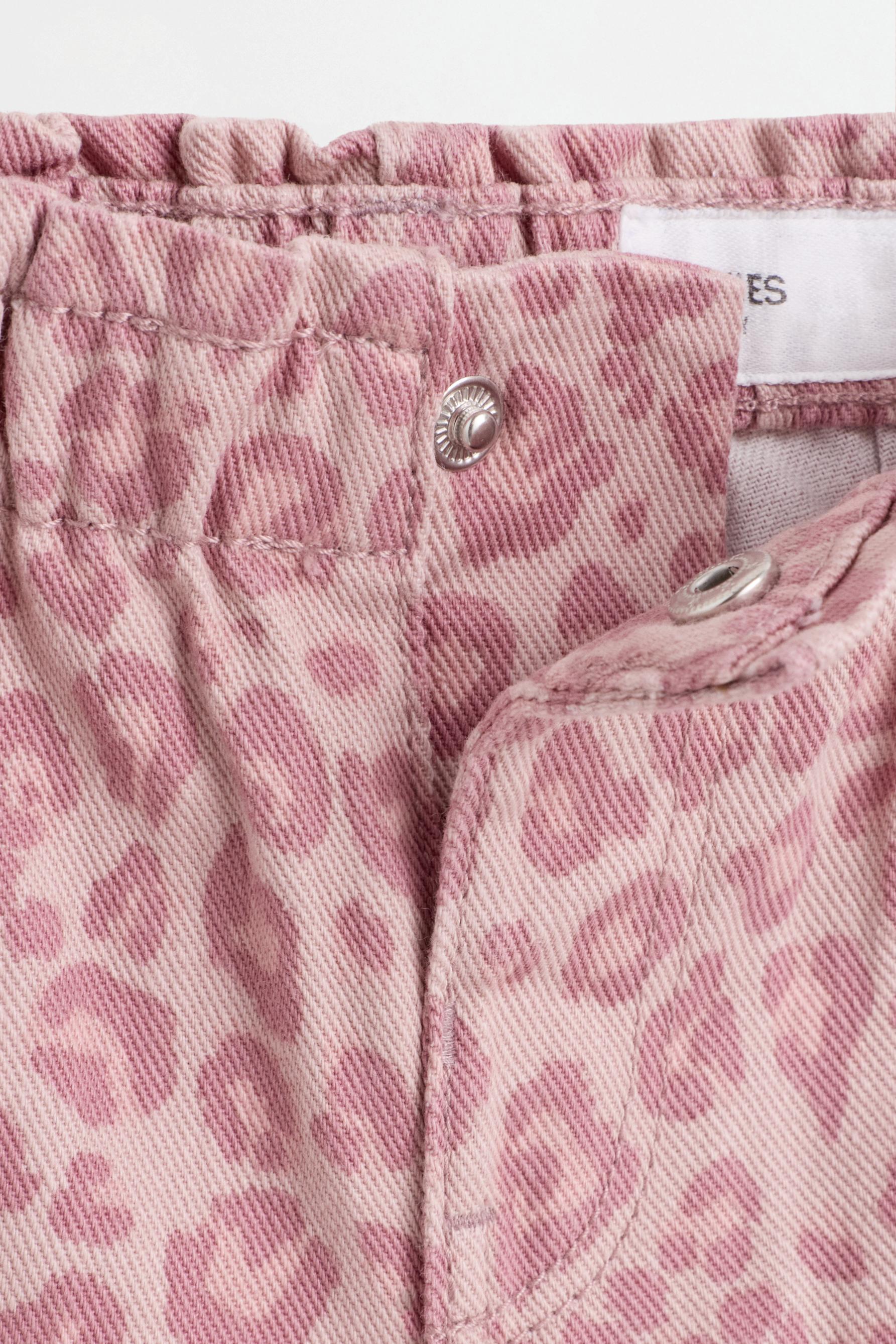 Animal print wide-leg trousers — MEDIUM PINK