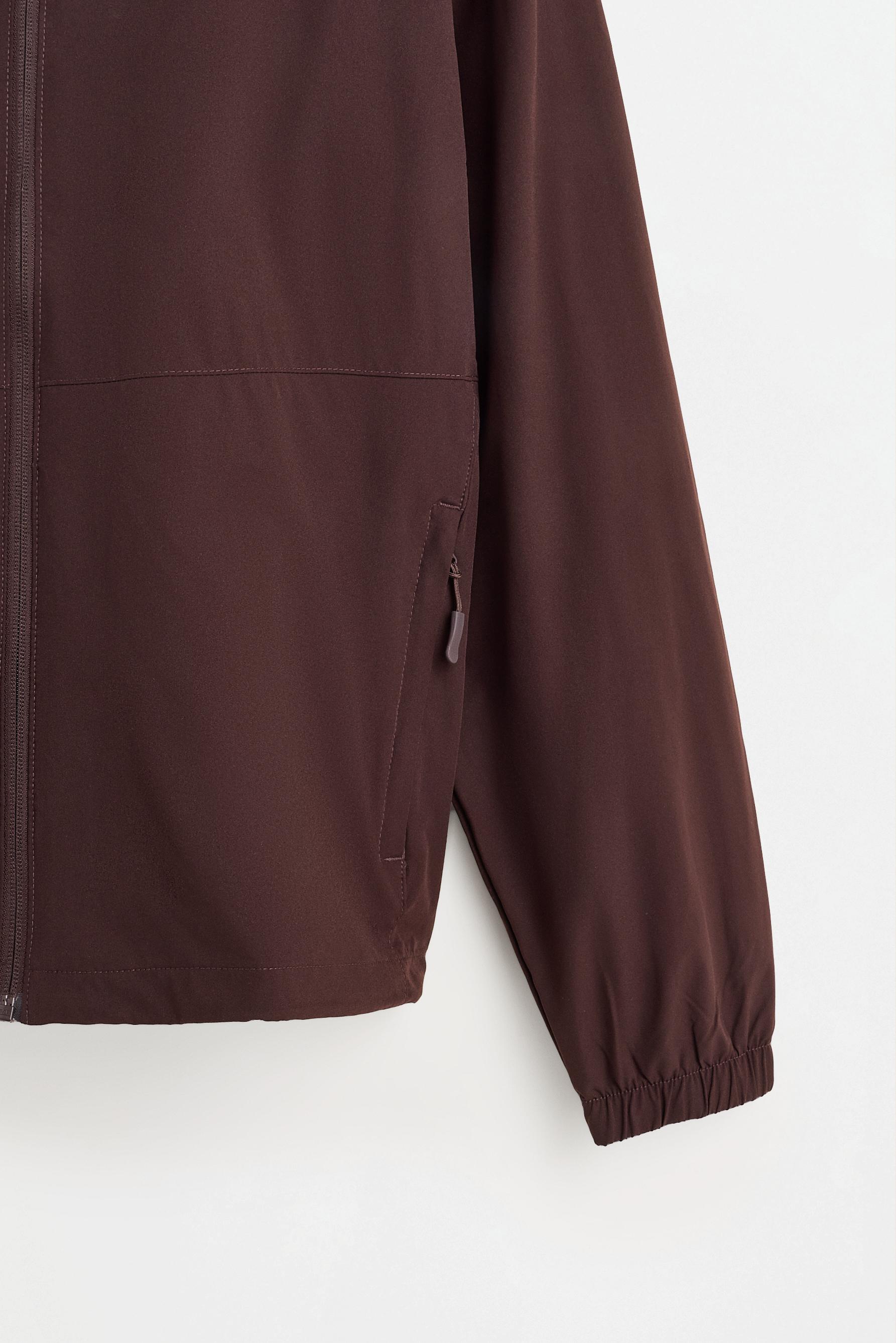 High neck windbreaker — CHOCOLATE