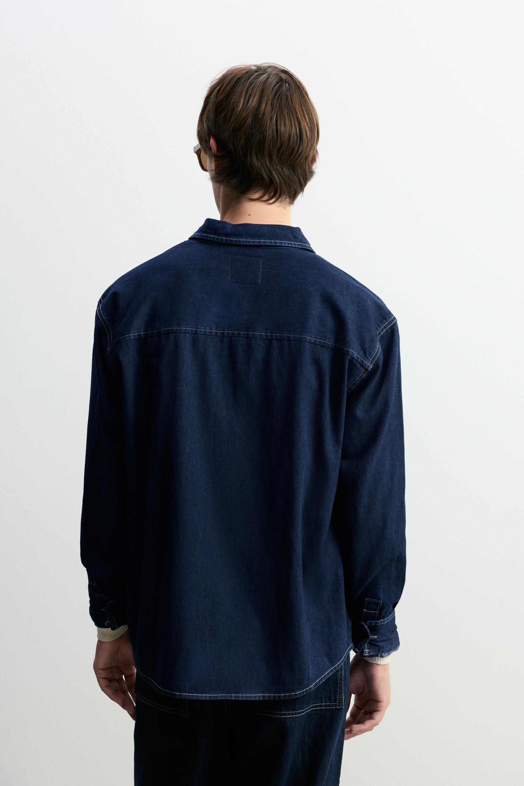 Oversize denim shirt — BLUE