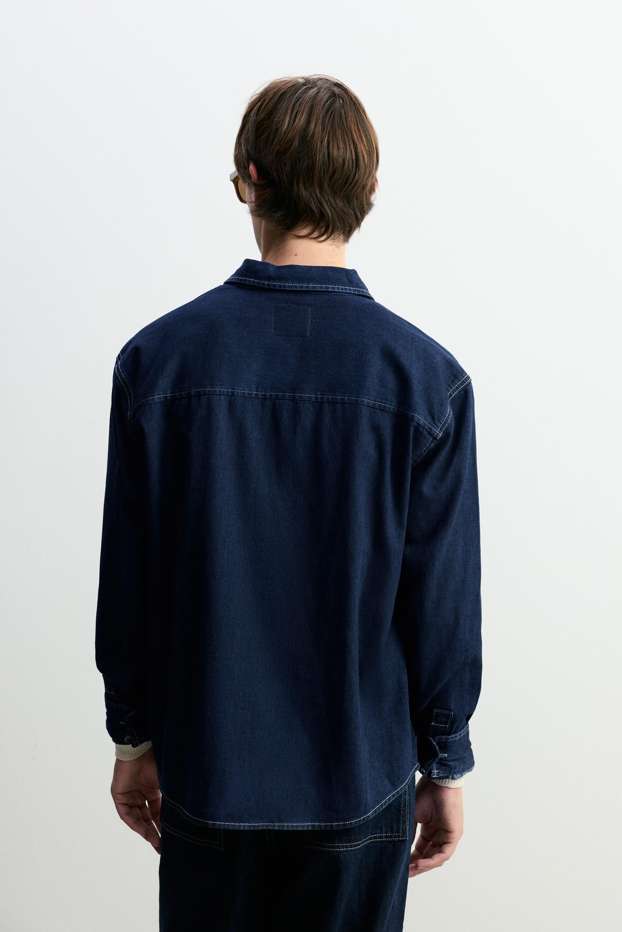 Oversize denim shirt — BLUE
