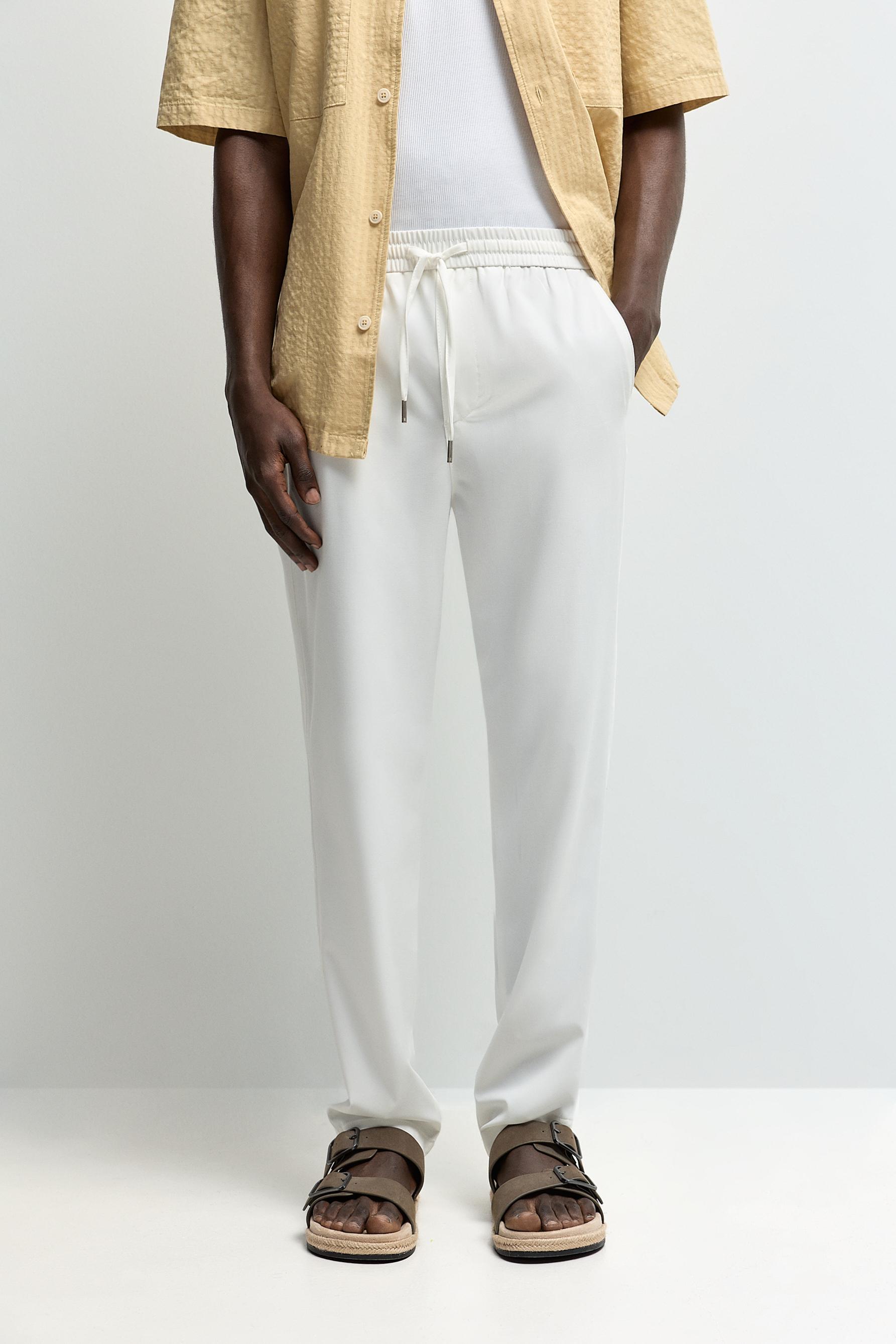Tailored jogger trousers — WHITE