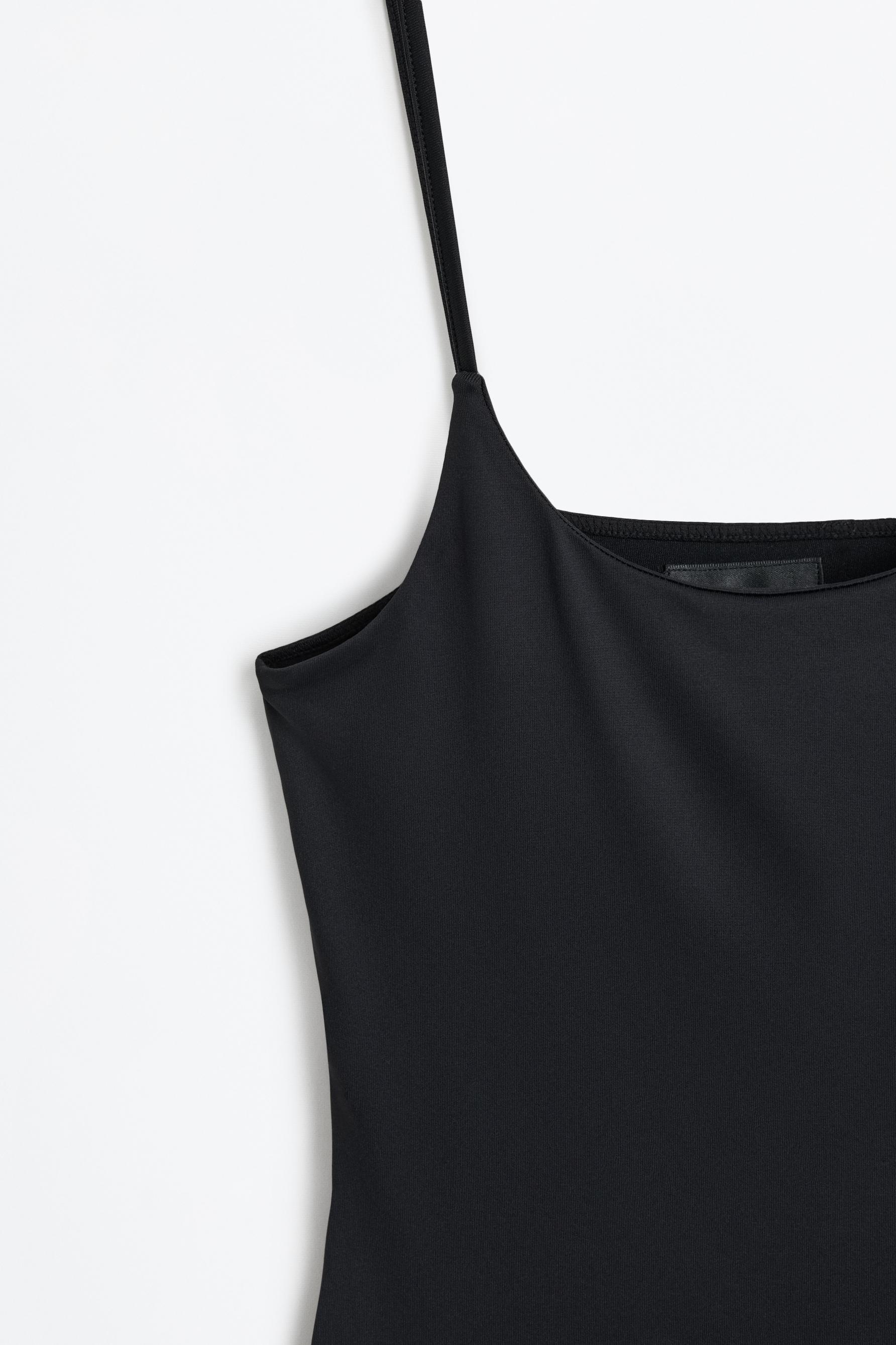 Polyamide Strappy Top — BLACK