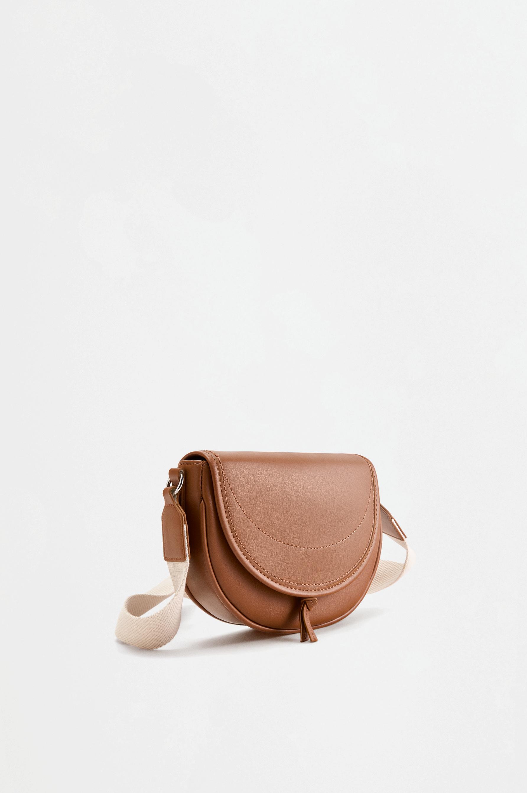 Flap crossbody bag — BROWN