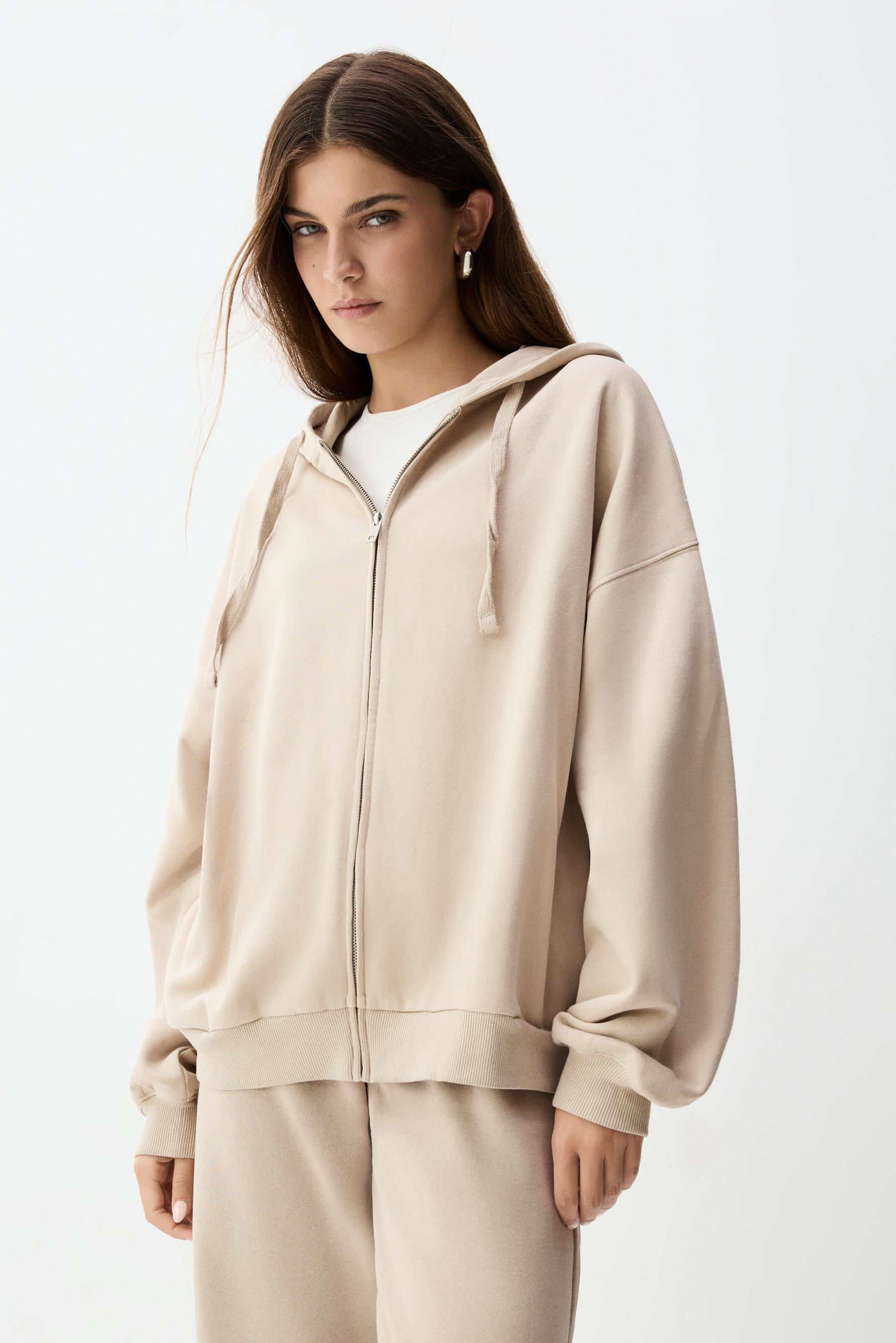 Sudadera cremallera oversize