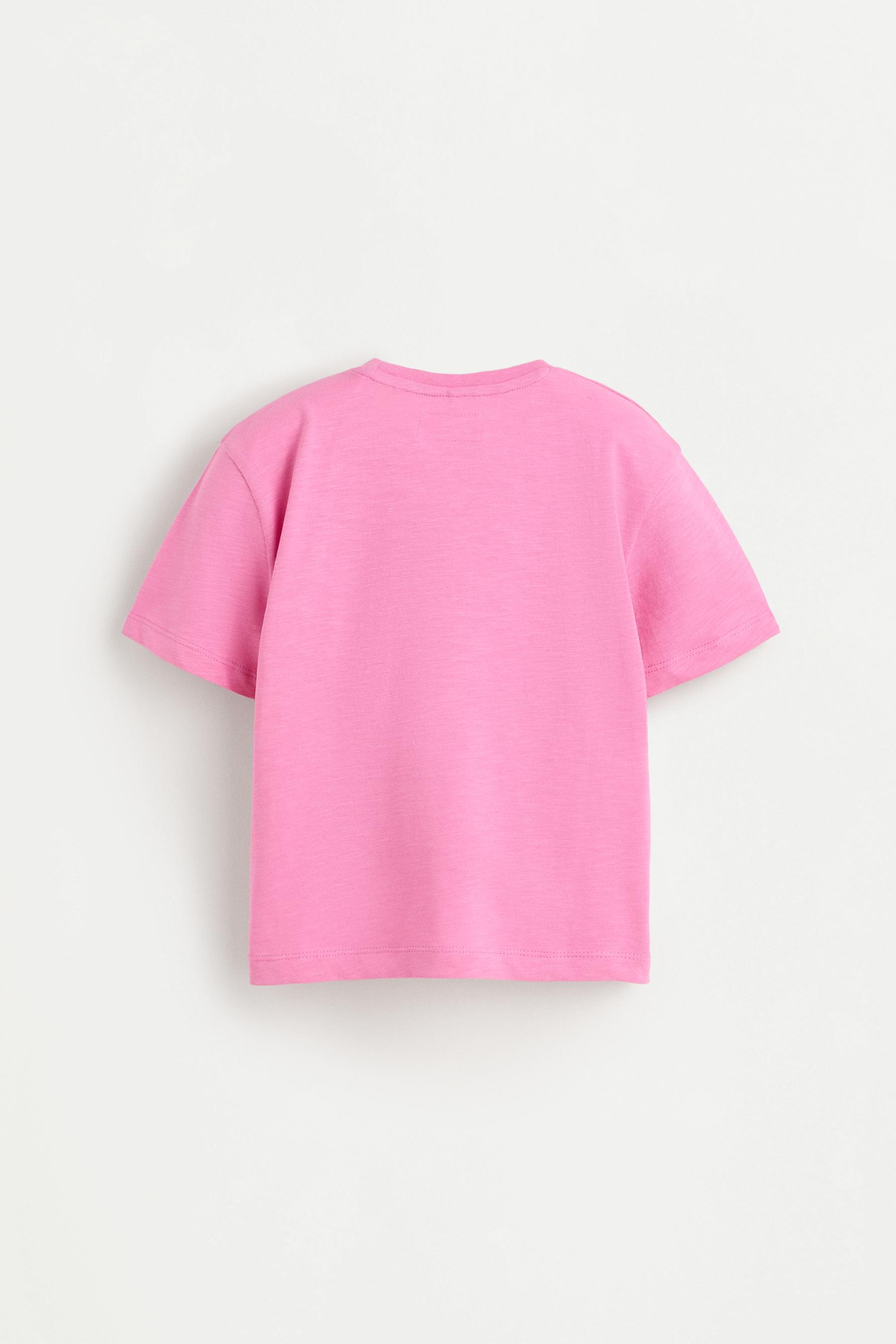 Ruffled Pocket T-shirt — STRAWBERRY