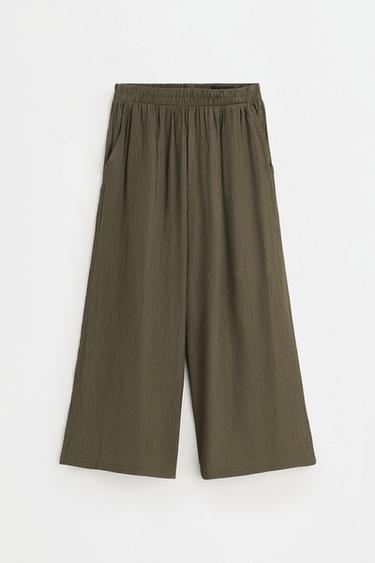 Textured culottes — DARK KHAKI 6
