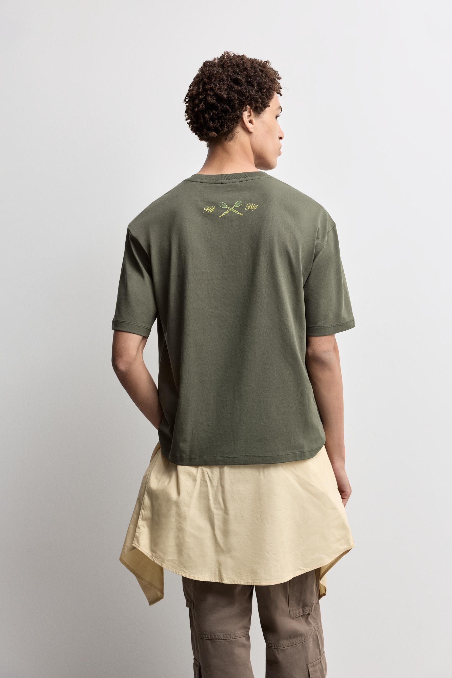 Oversize printed T-shirt — PALE GREEN
