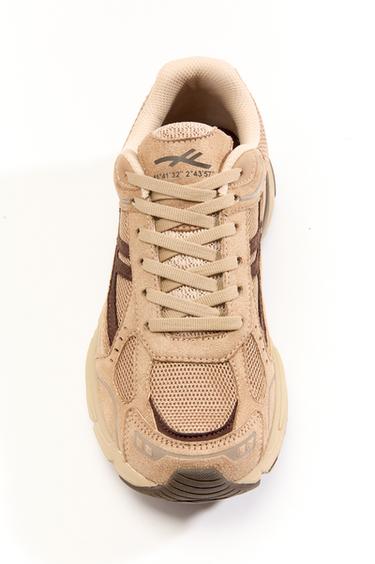 Suede athletic sneaker — LEATHER 3