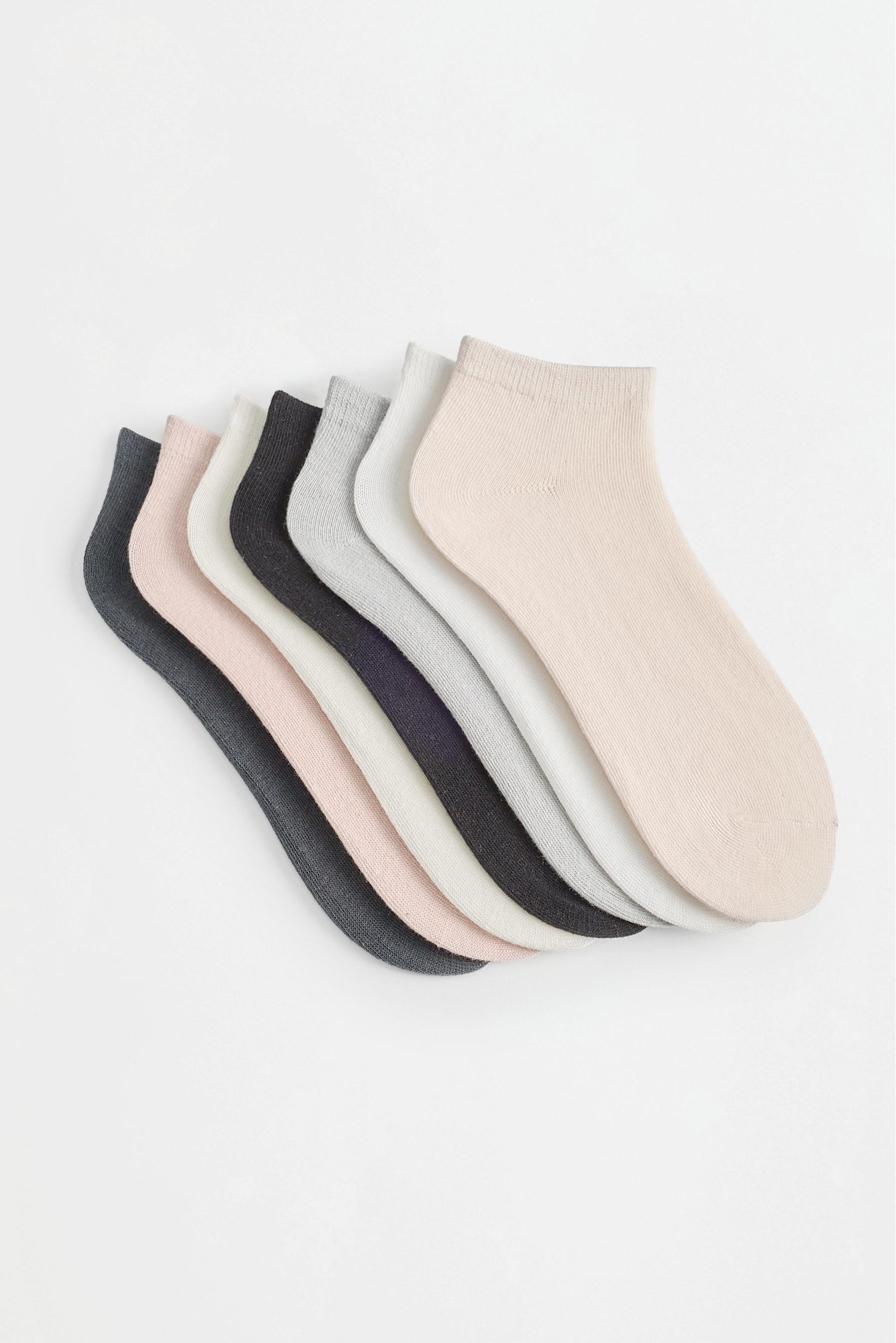Ankle socks (Pack 7) — PINK/WHITE