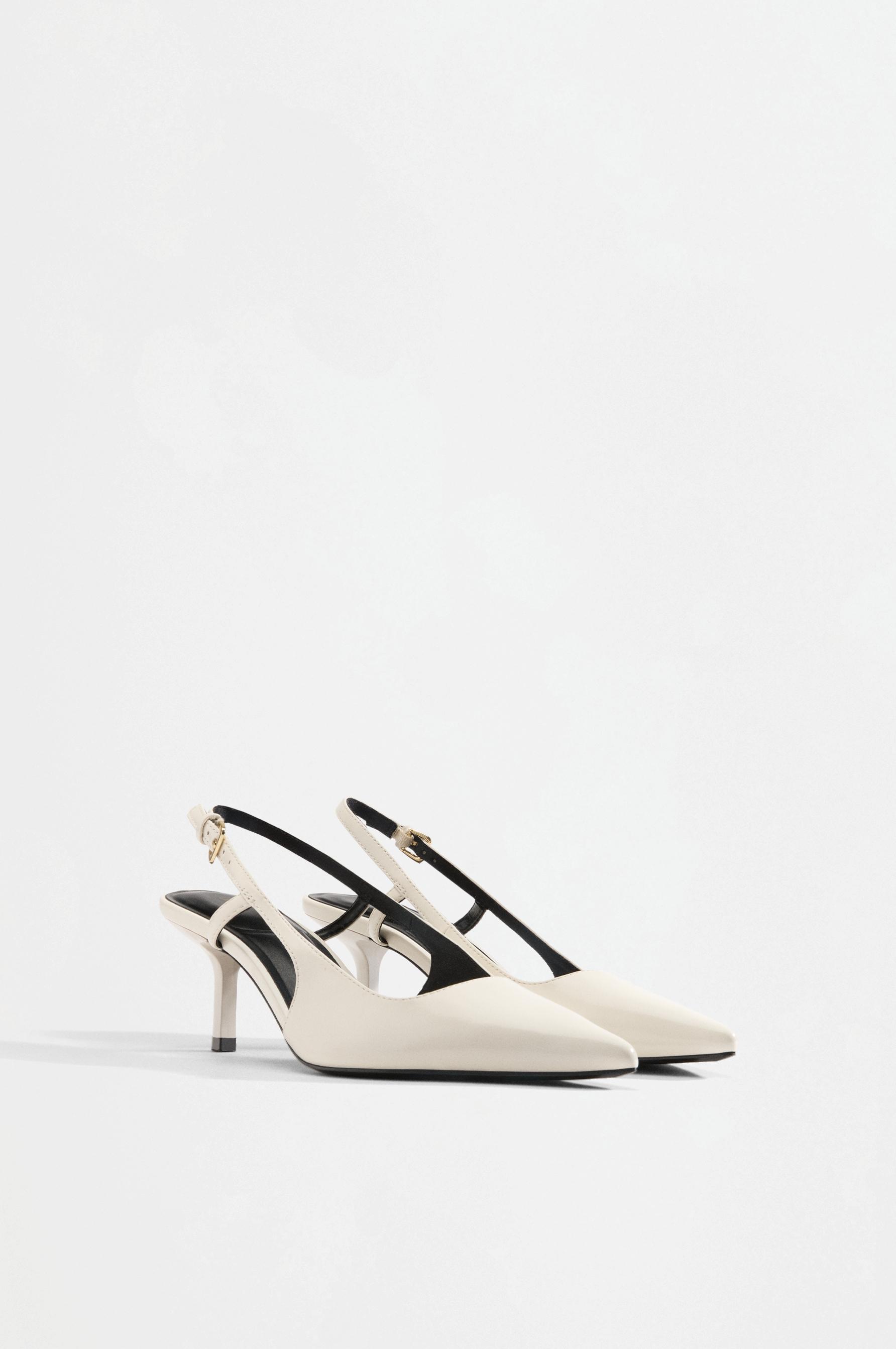 Slingback heels — WHITE