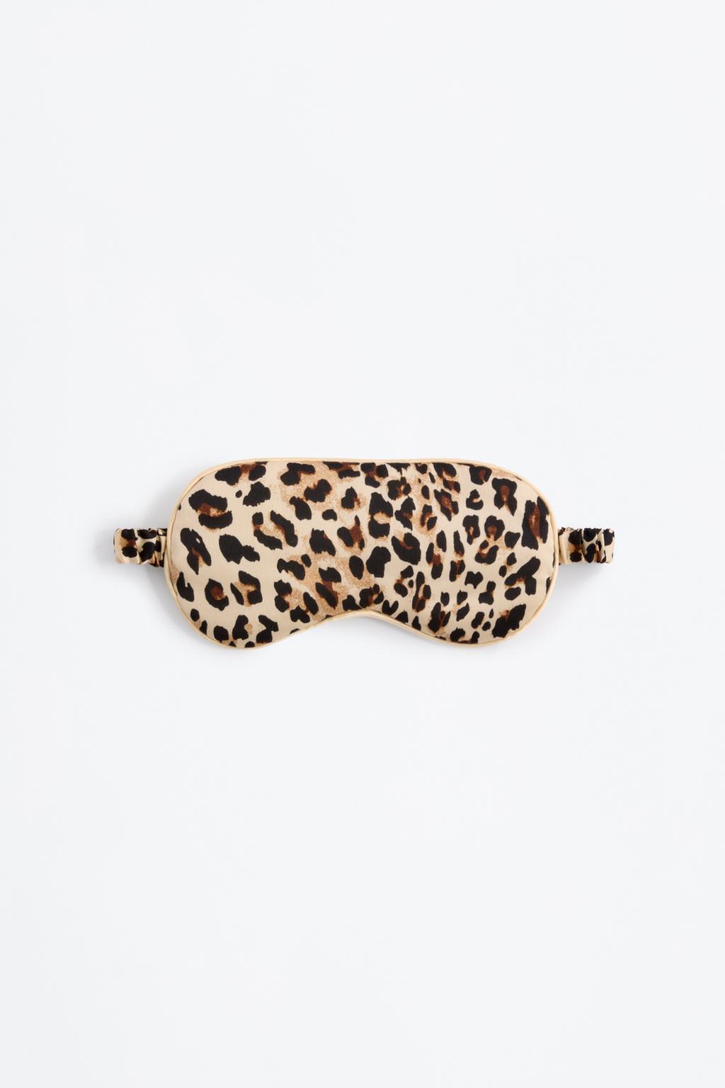 Leopard satin eye mask