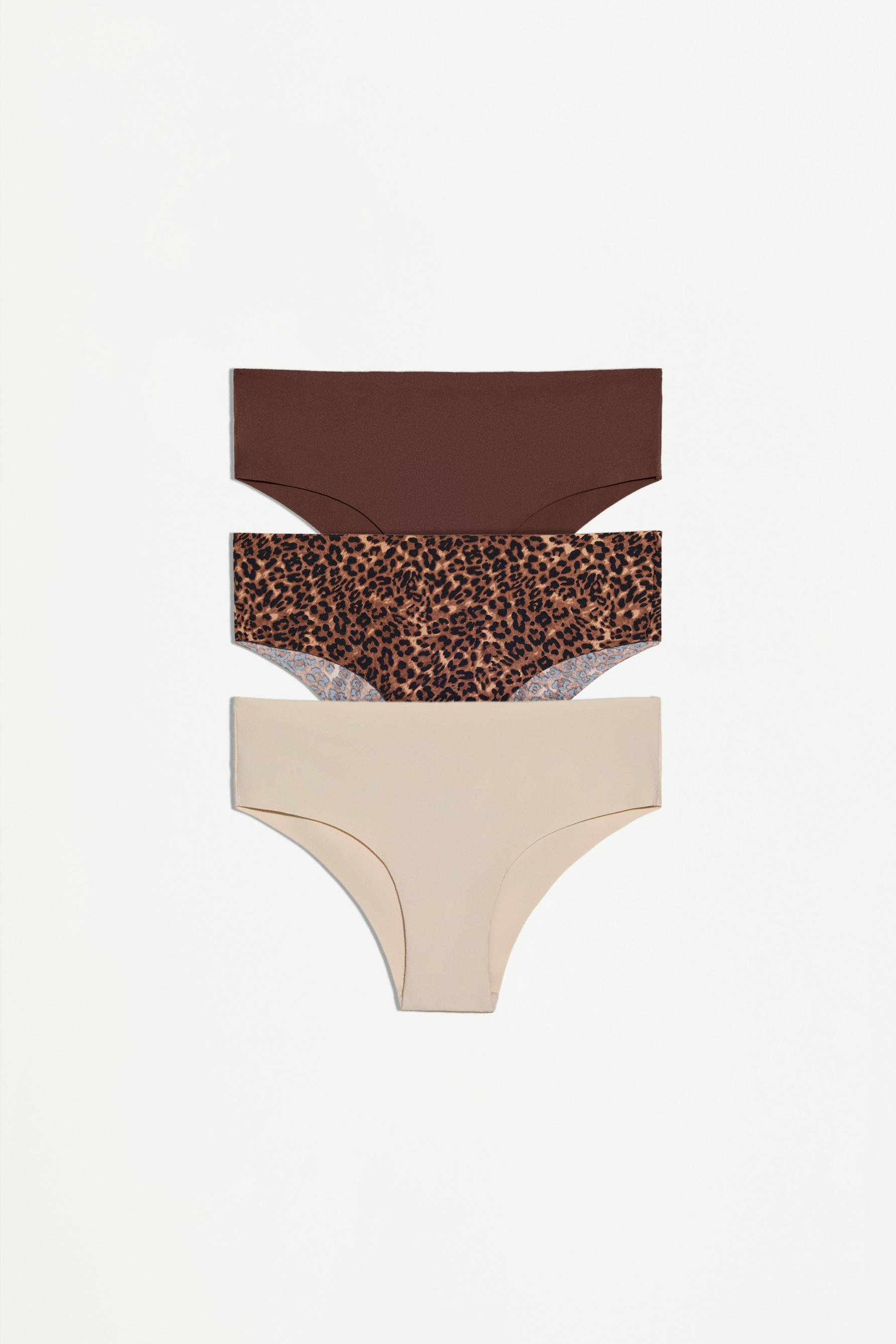 3-Pack of microfibre hipster briefs — LEOPARD PRINT