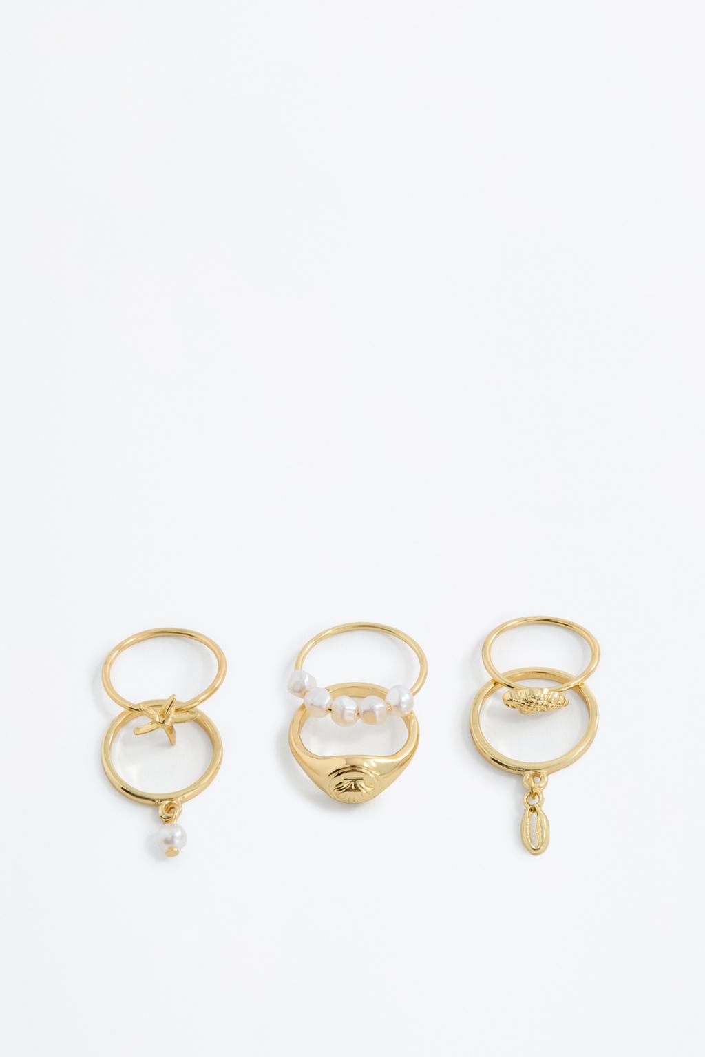 Pack 6 anillos combinados