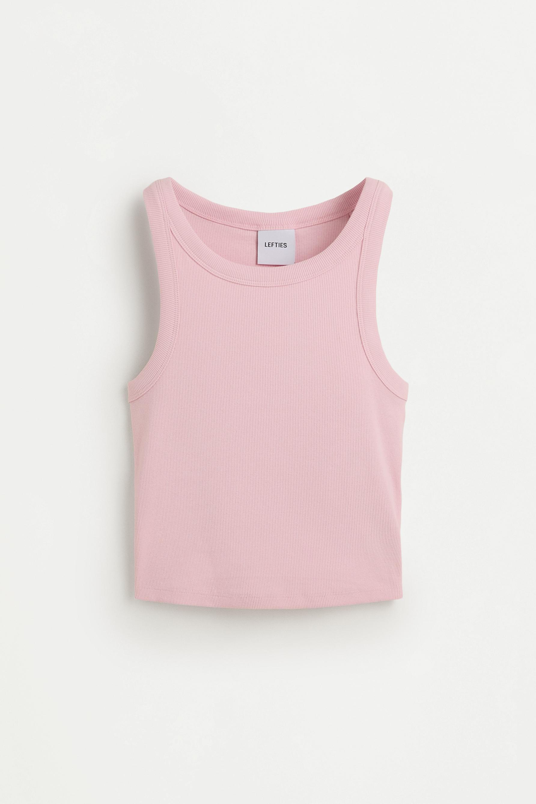 Cropped racerback top — PINK