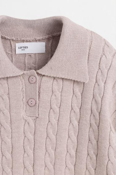 Knit polo and skirt set — MINK 5