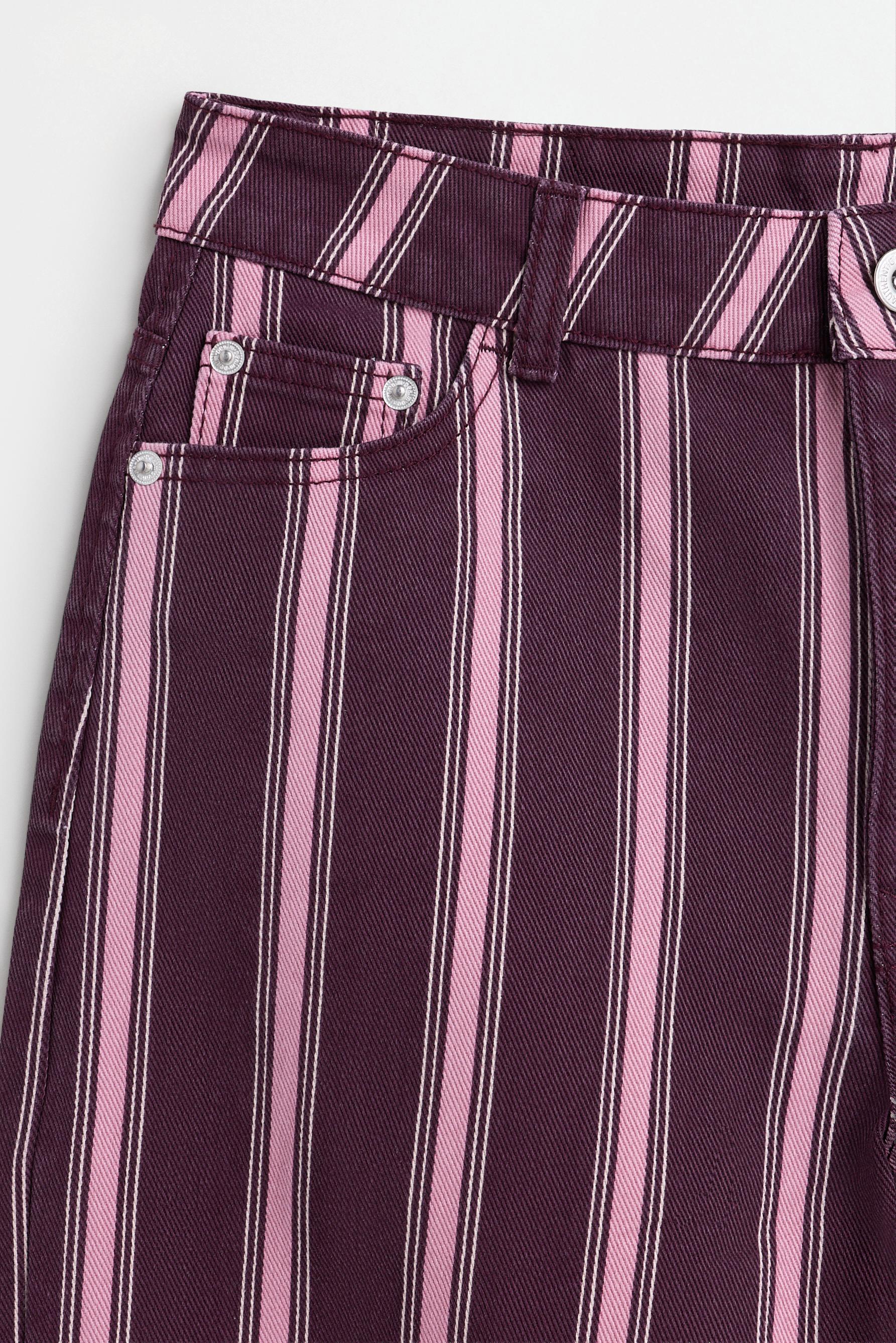 Striped wide-leg jeans — ECRU/WHITE