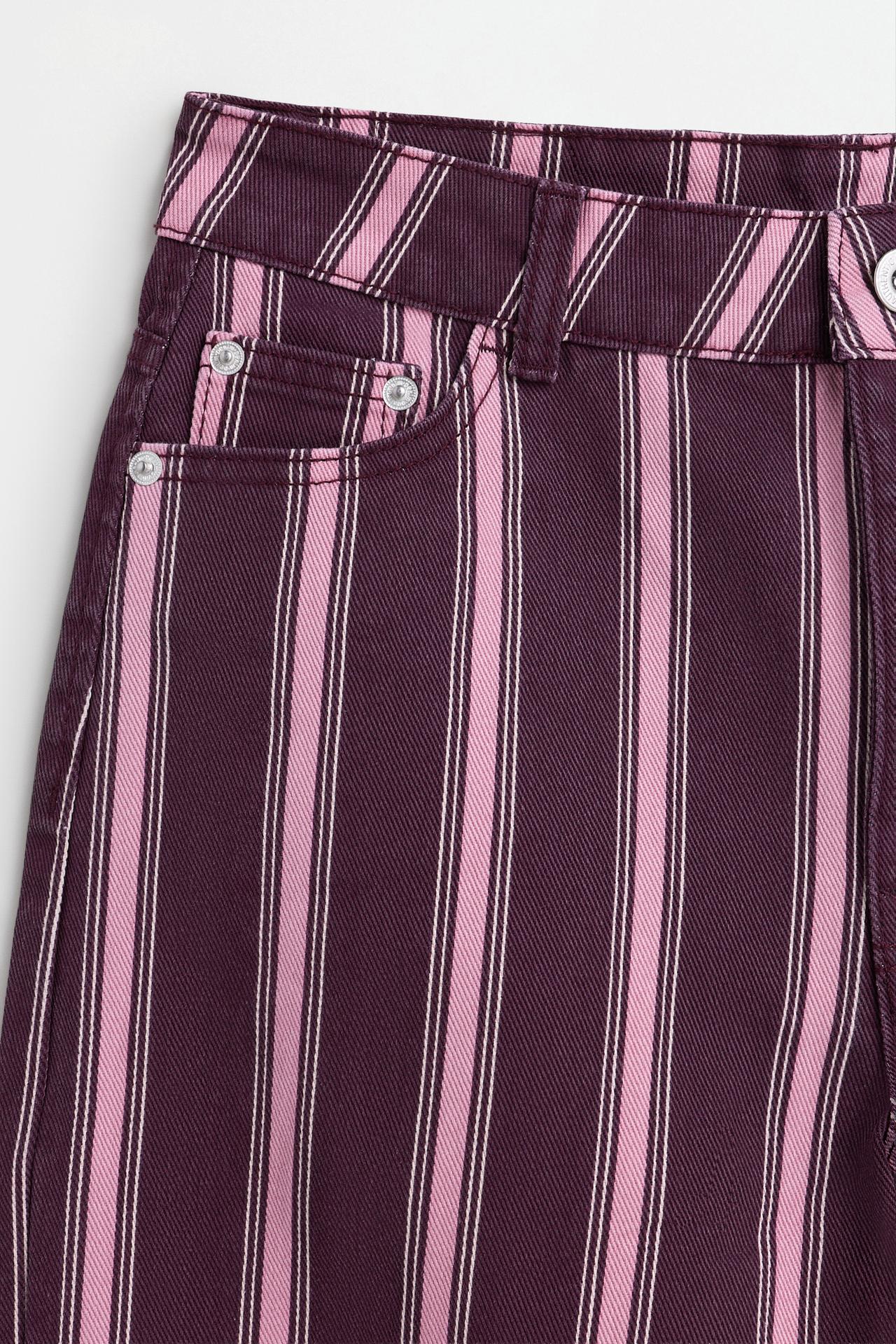 Striped wide-leg jeans — ECRU/WHITE
