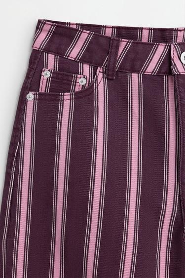 Striped wide-leg jeans — ECRU/WHITE 7