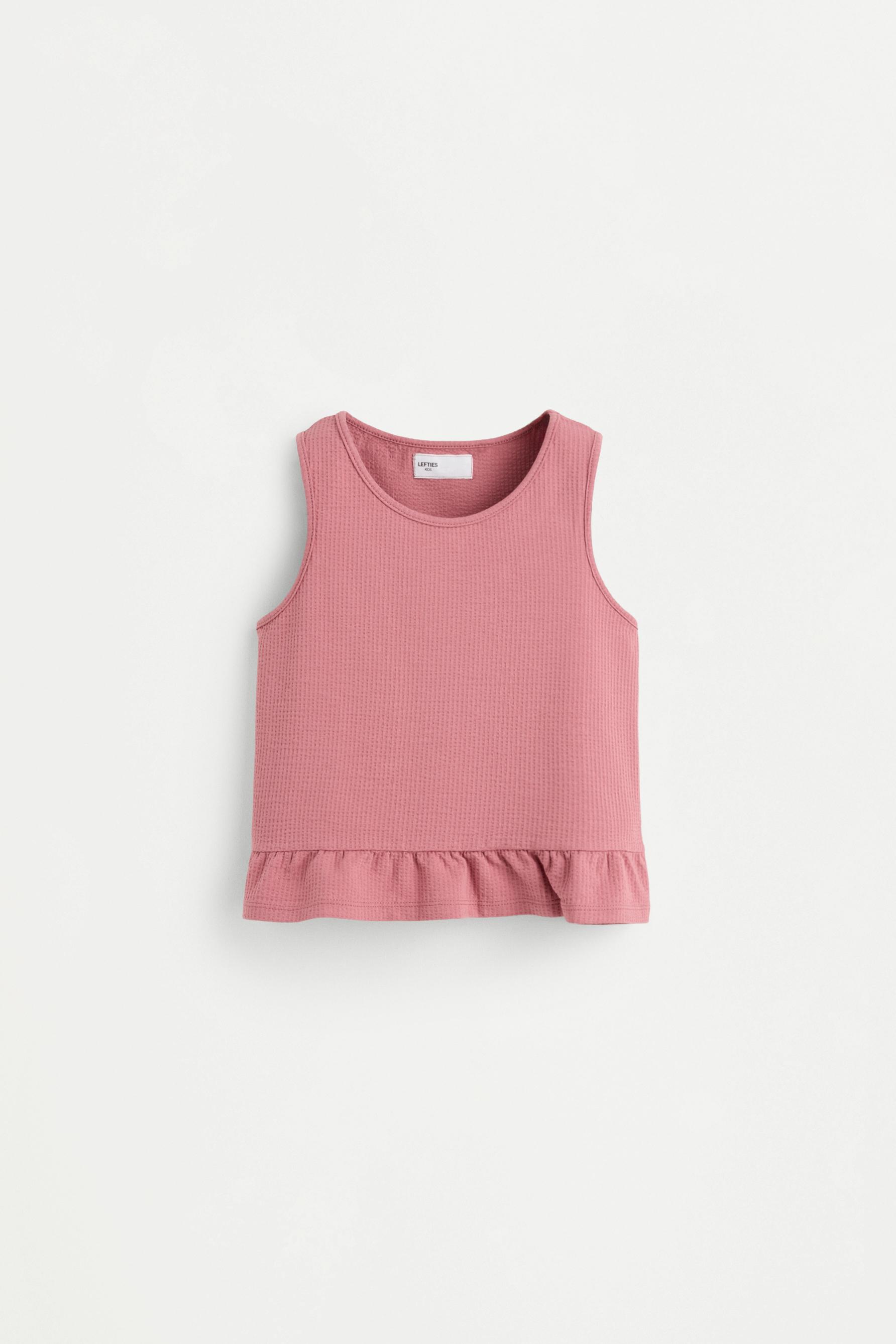 Ruffled vest top — DARK PINK