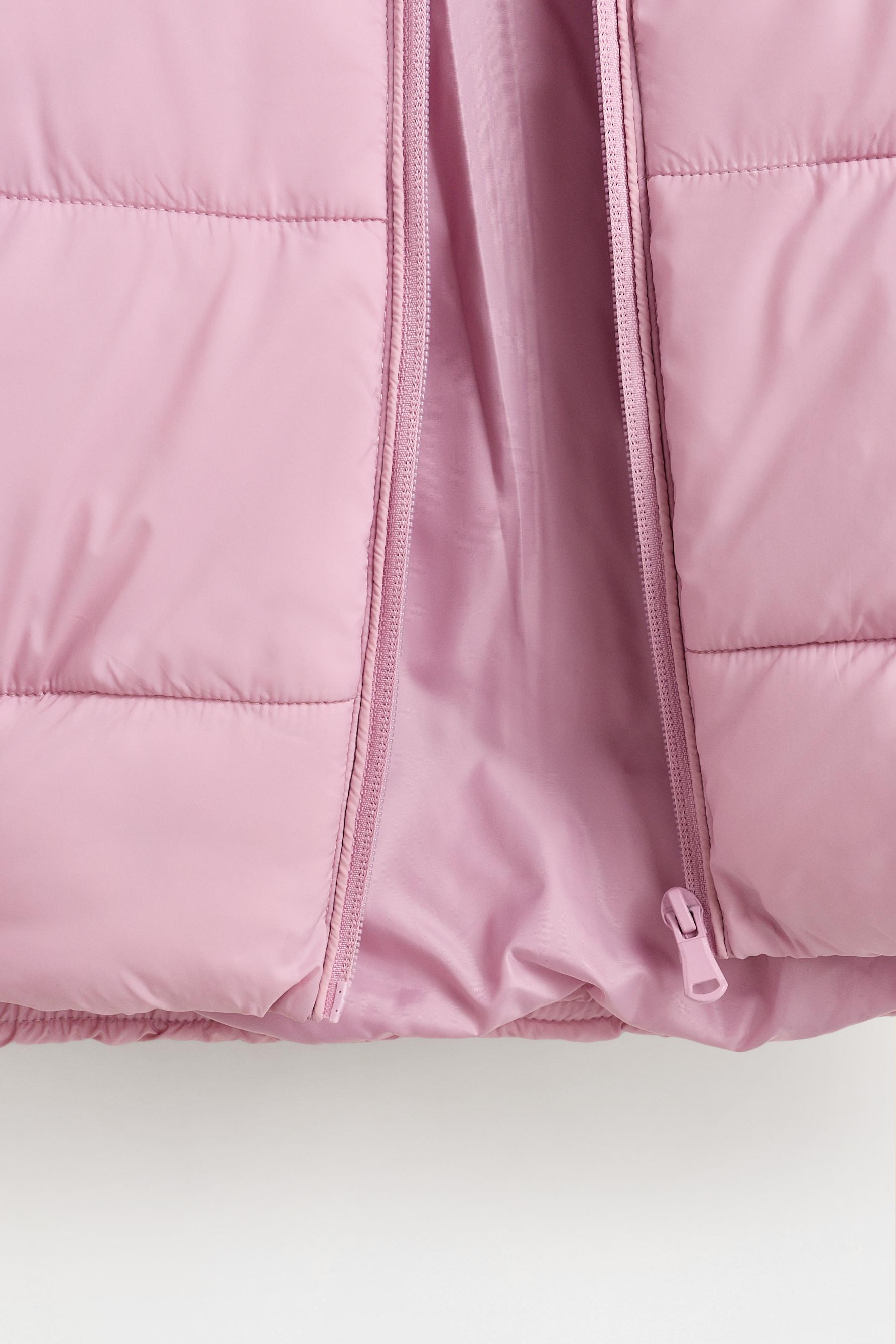 Hooded quilted jacket — PINK