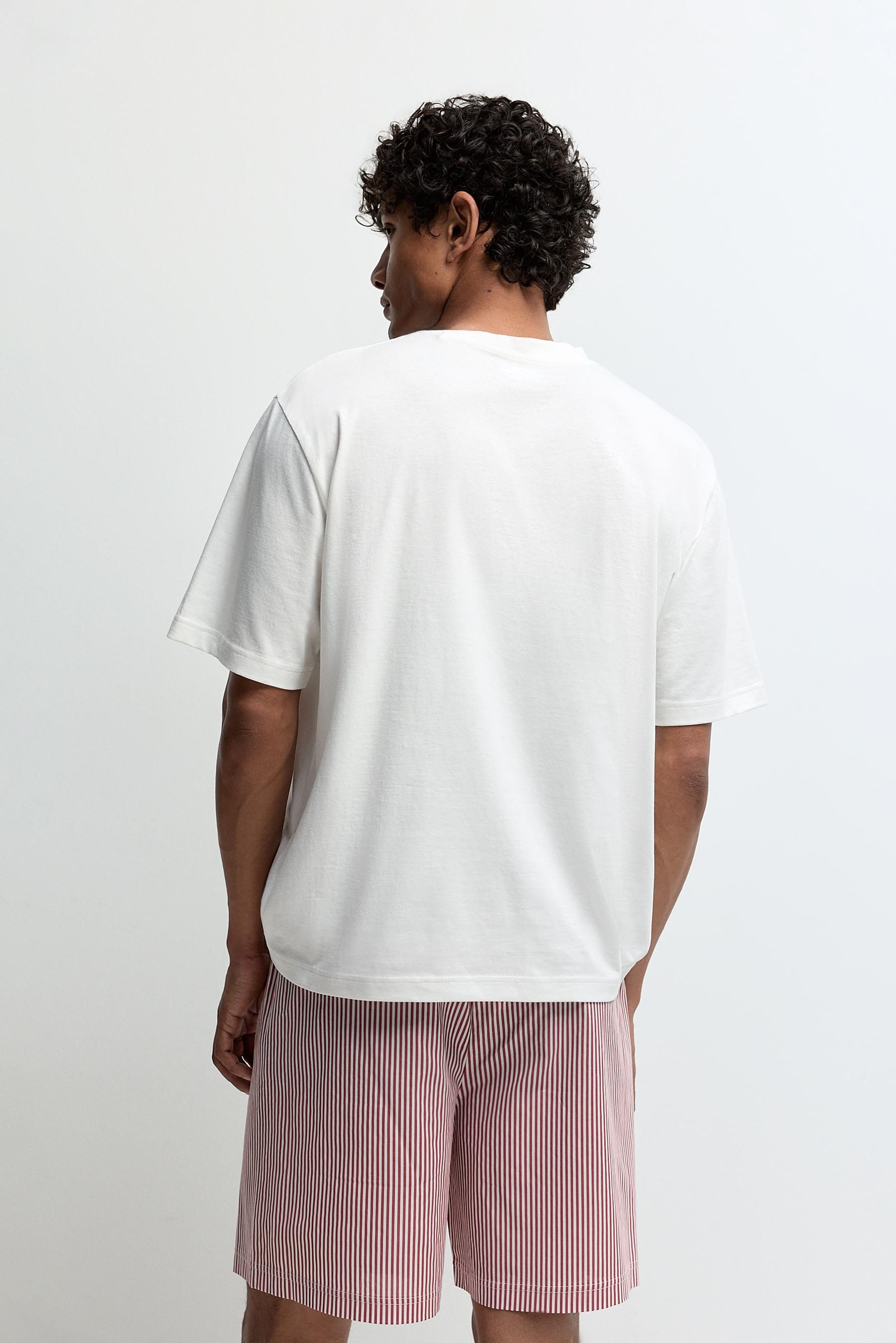 Short henley pyjamas — OFF WHITE