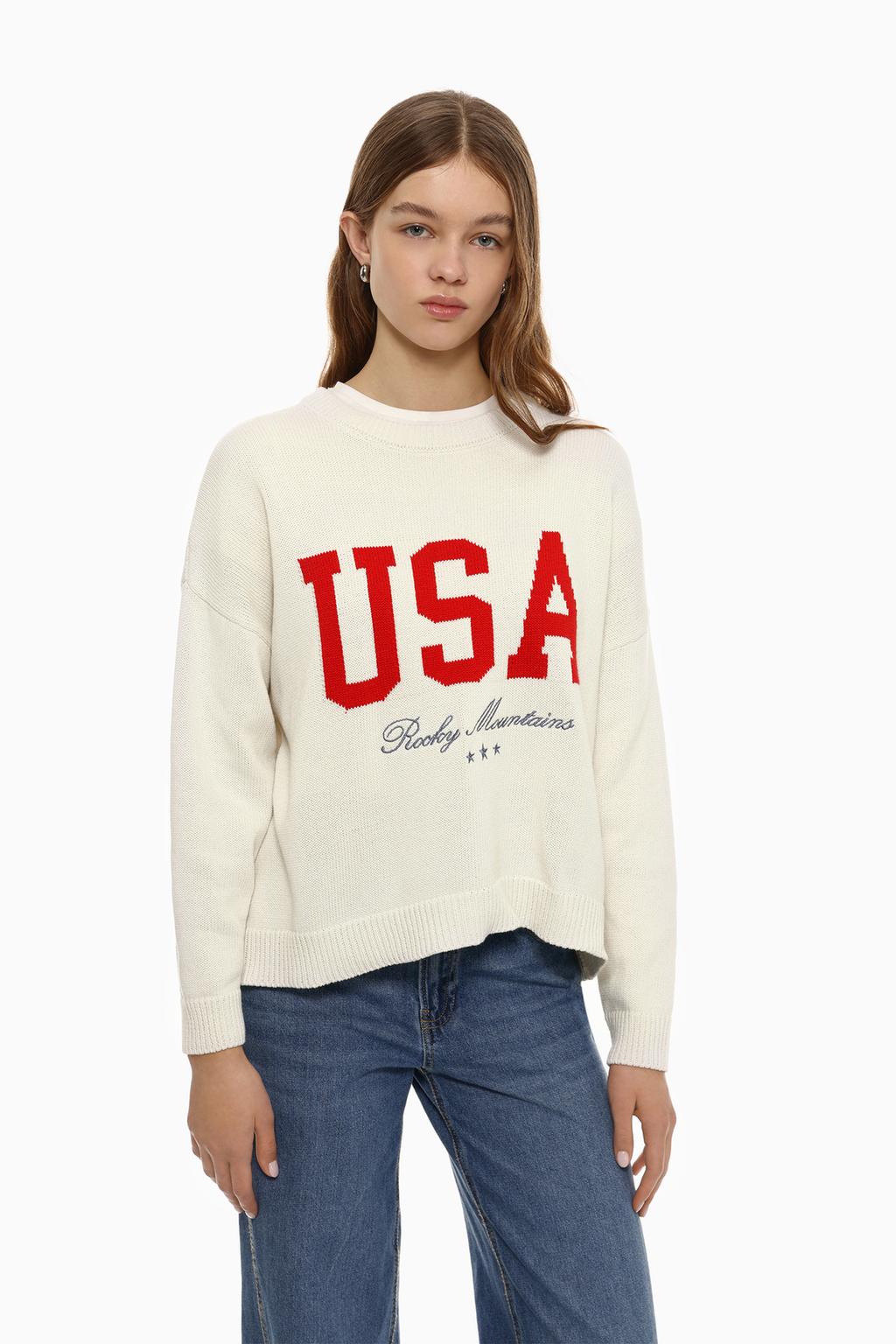 USA knit sweater