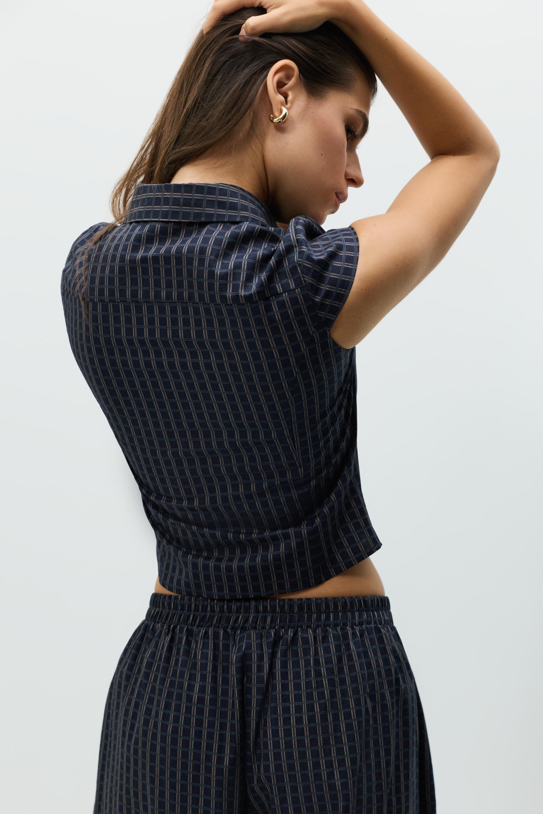 Poplin shirt — DARK BLUE