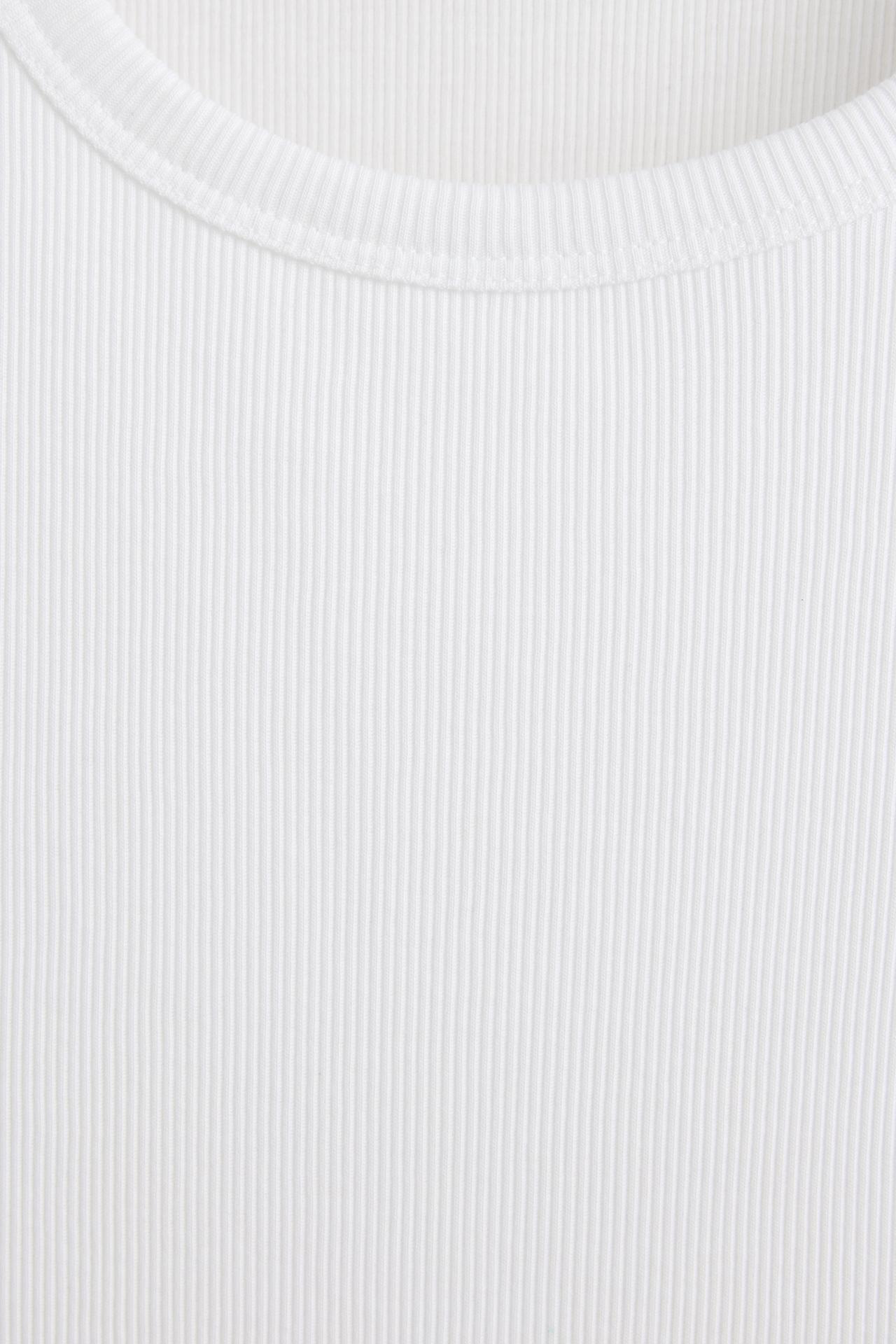 Ribbed vest top — OFF WHITE