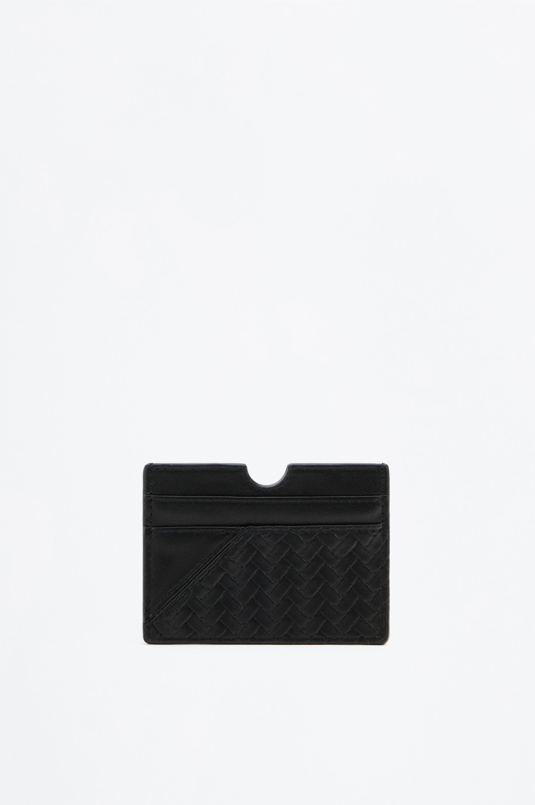 Braided Smart card holder — BLACK