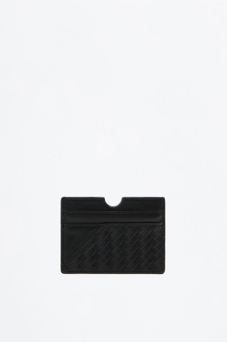Braided Smart card holder — BLACK