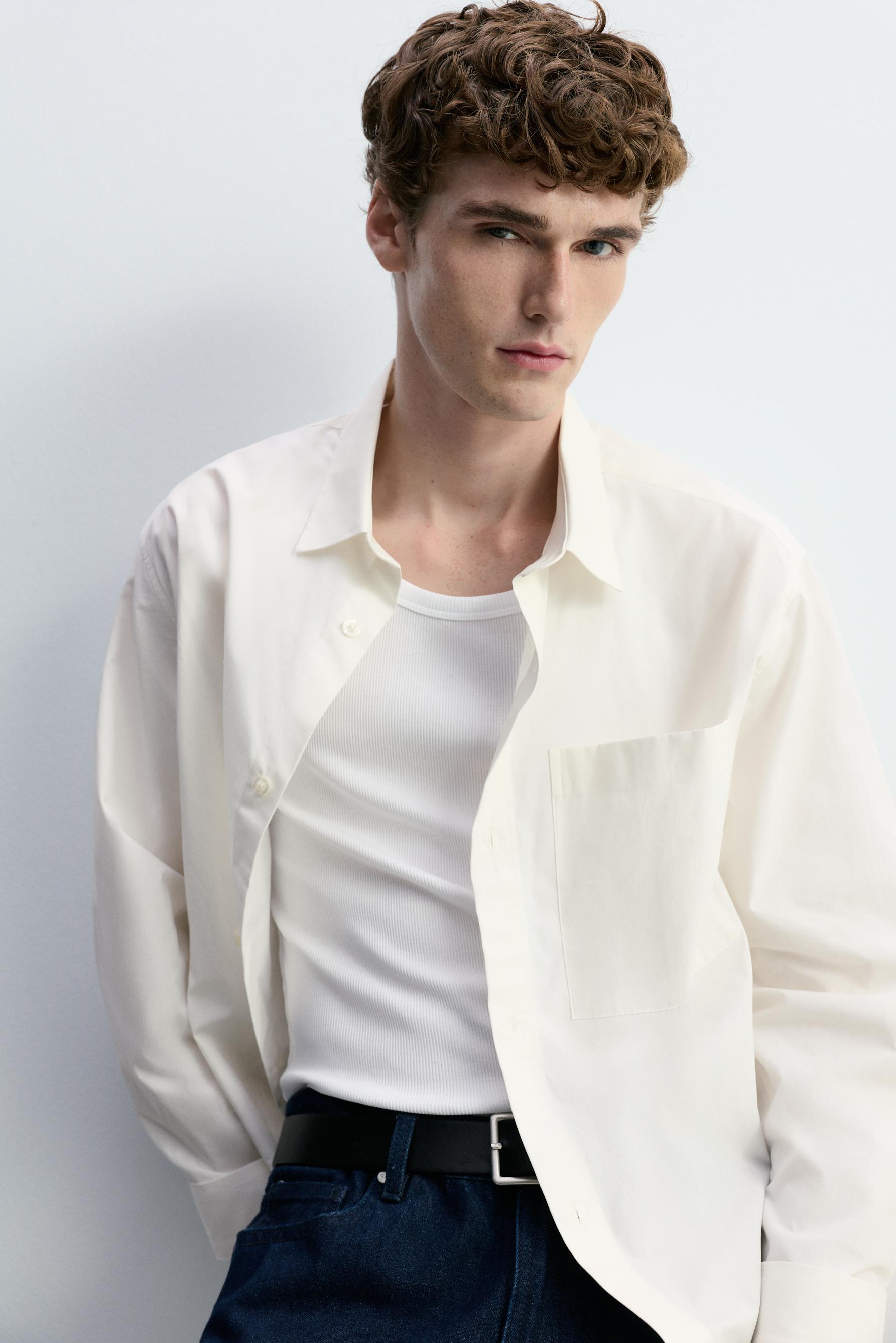 Ribbed vest top — OFF WHITE