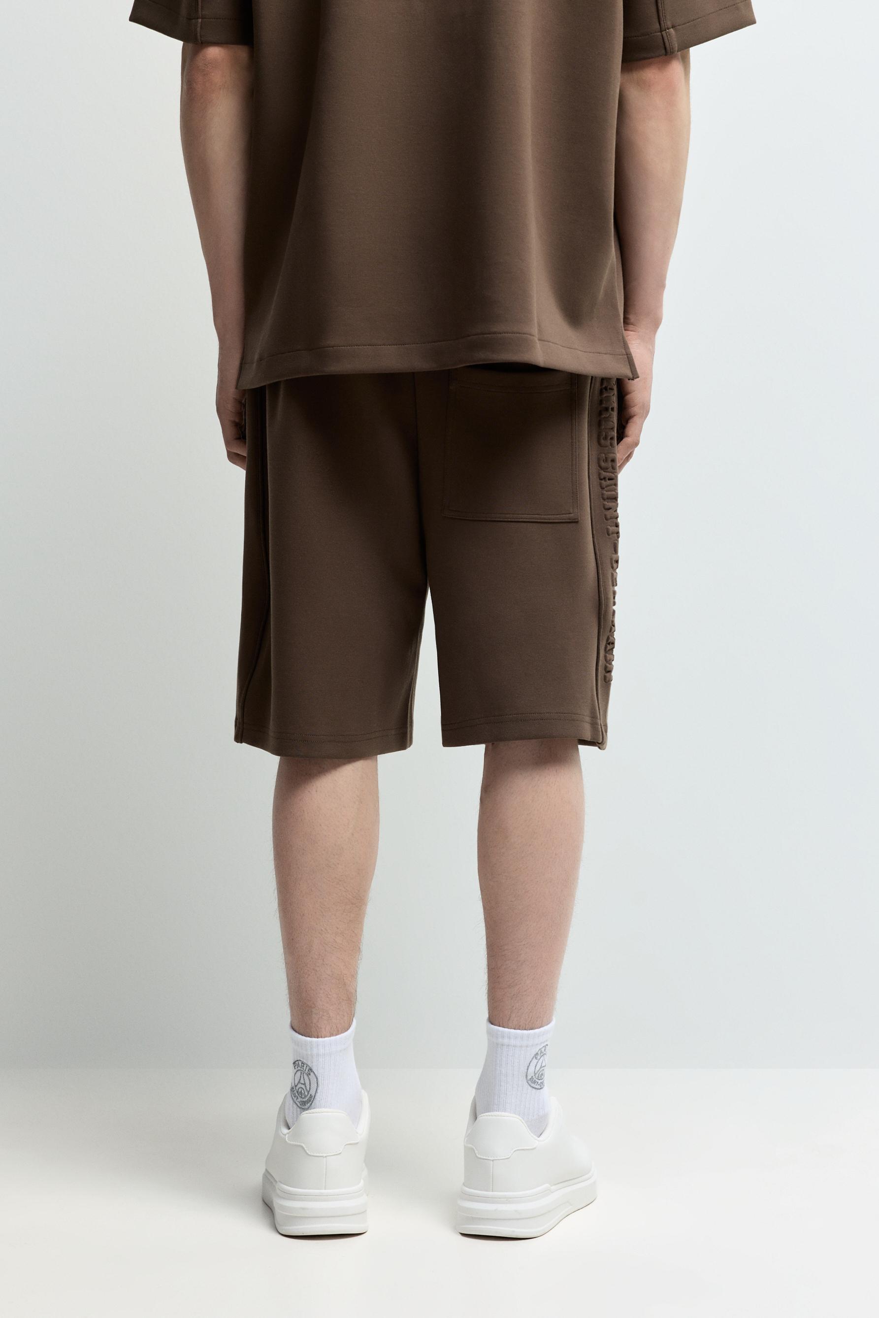 Paris Saint-Germain x Lefties interlock Bermuda shorts — BROWN