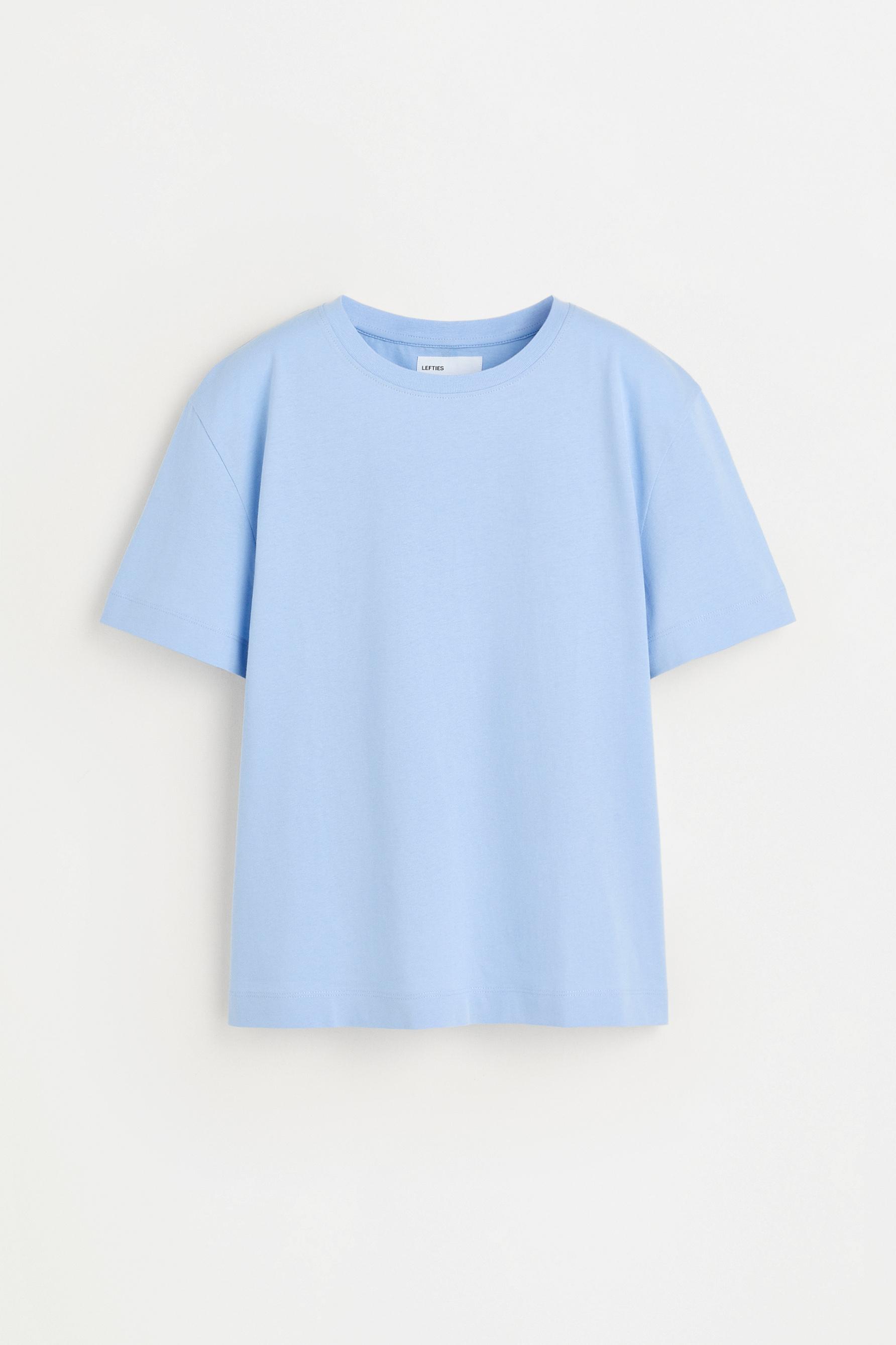 Basic round neck T-shirt — SKY BLUE