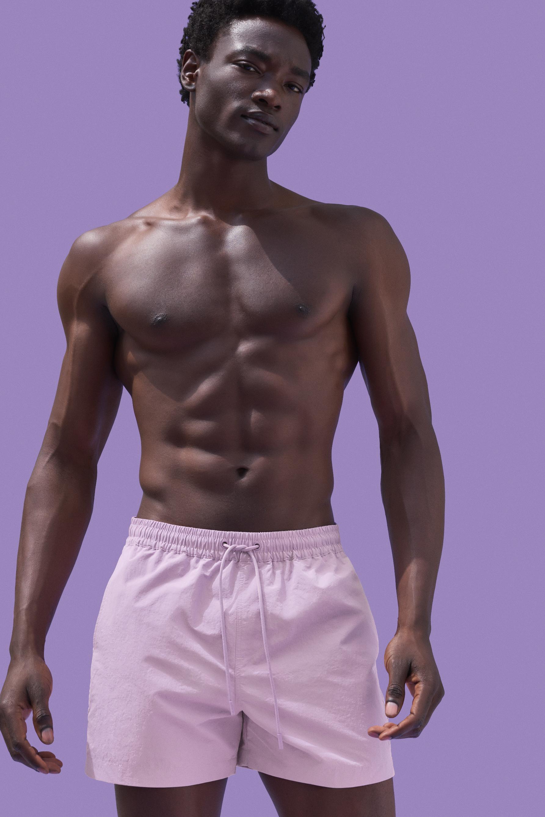 Coloro x Lefties straight swim trunks — DUSTY PINK