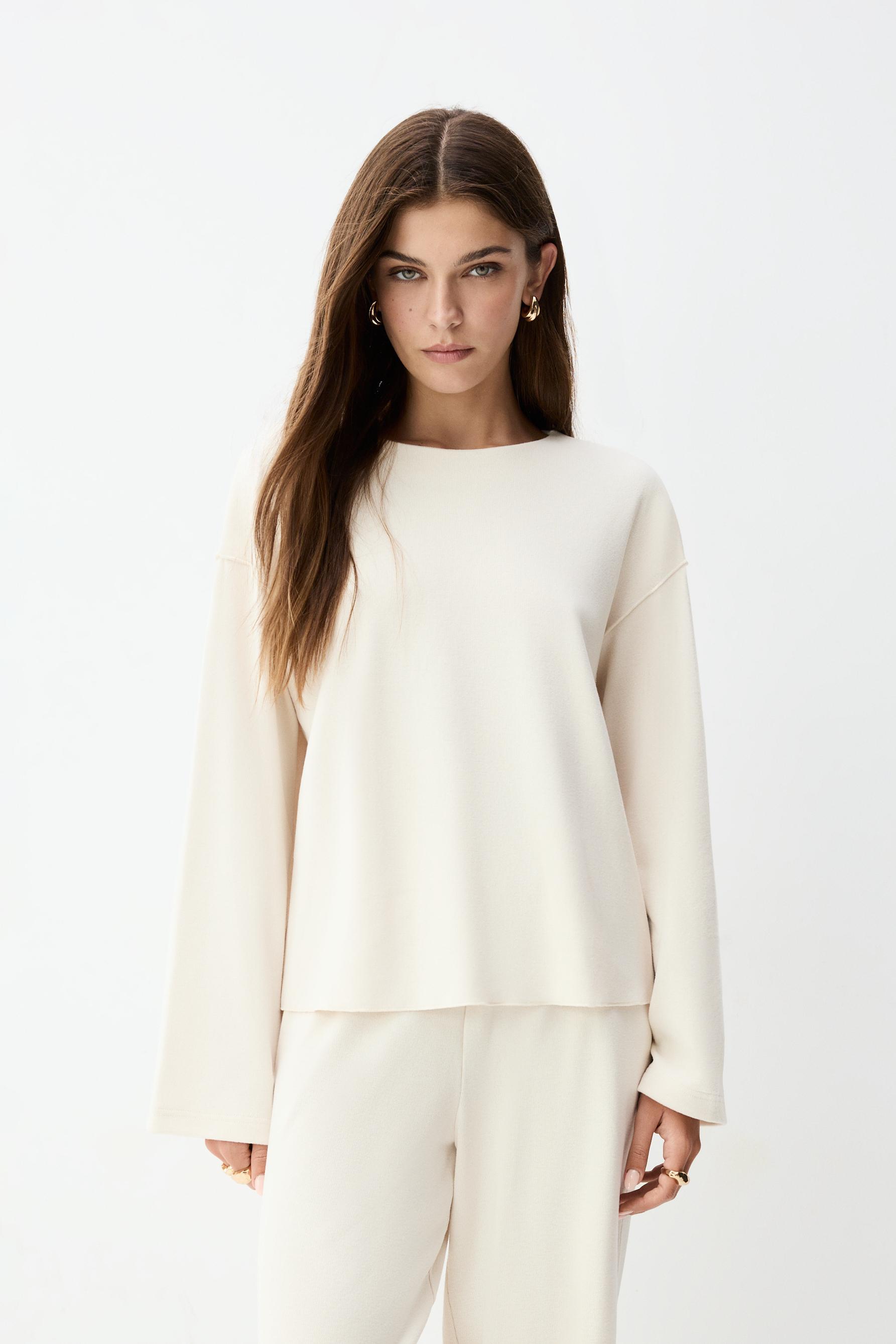 Sudadera oversize punto cortado