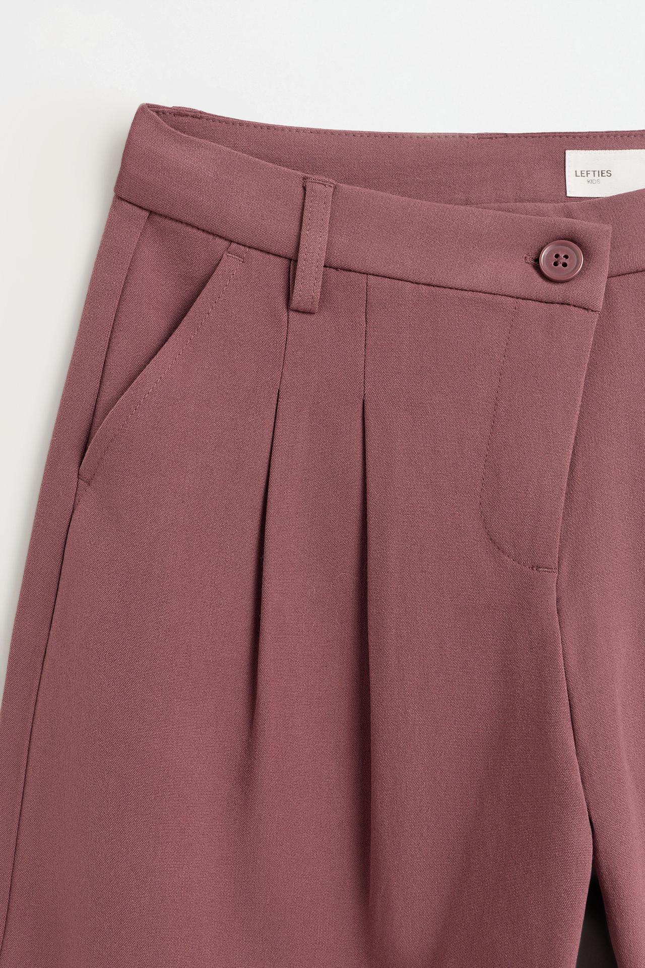 Balloon cross-button trousers — PINK