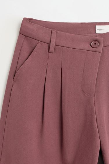 Balloon cross-button trousers — PINK 3