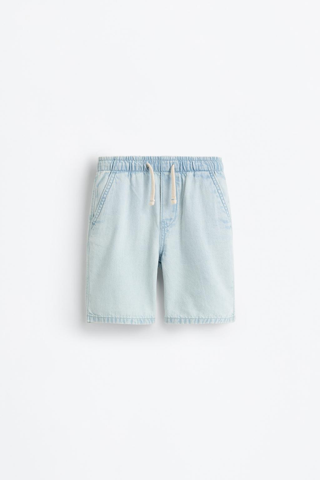 Denim jogger Bermuda shorts