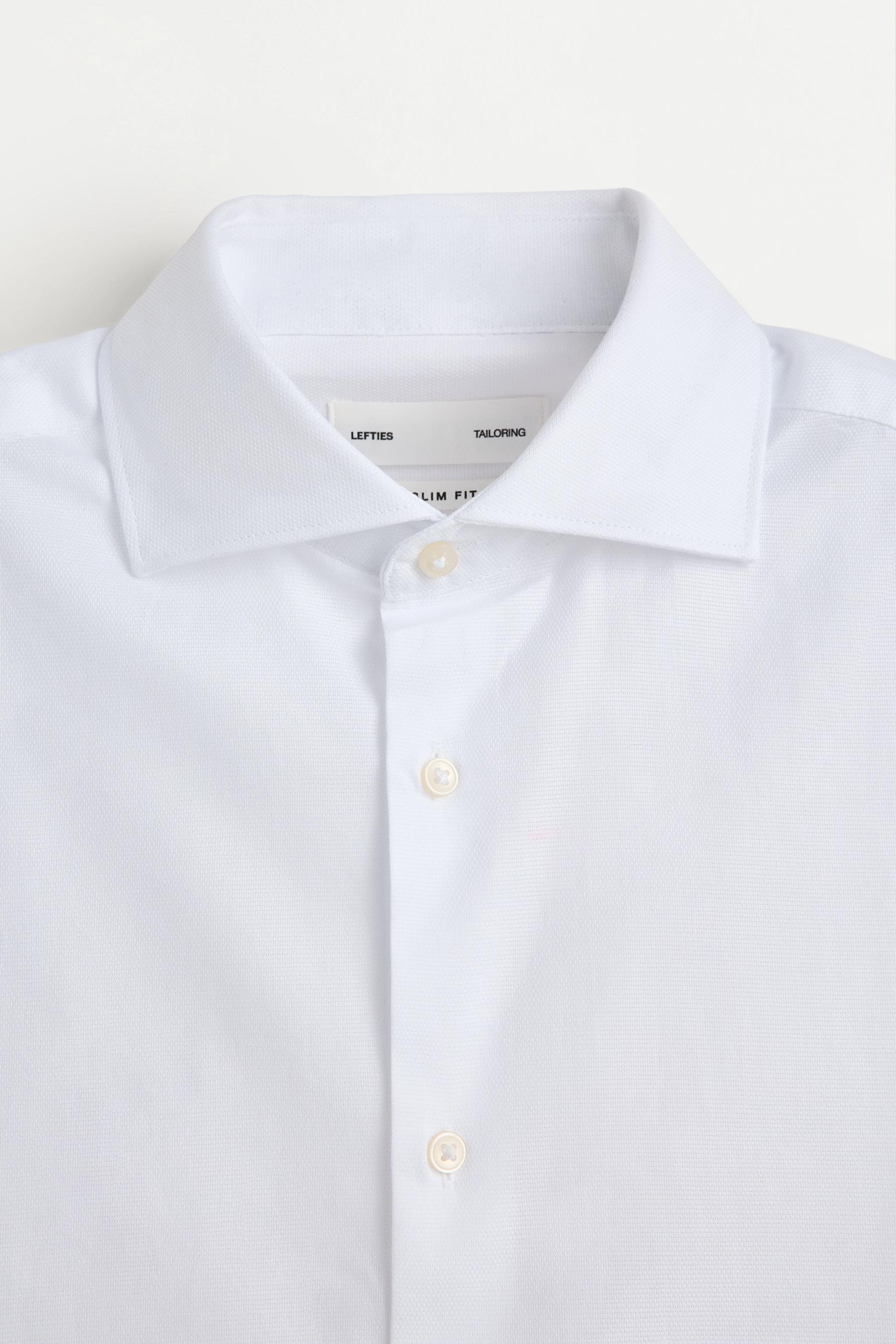 Structured tailored fit shirt — WHITE
